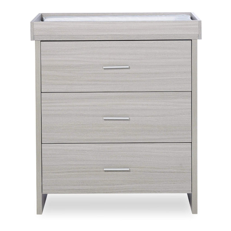Ickle Bubba Pembrey 3 Piece Furniture Set and Under Drawer Ash Grey Cot Beds