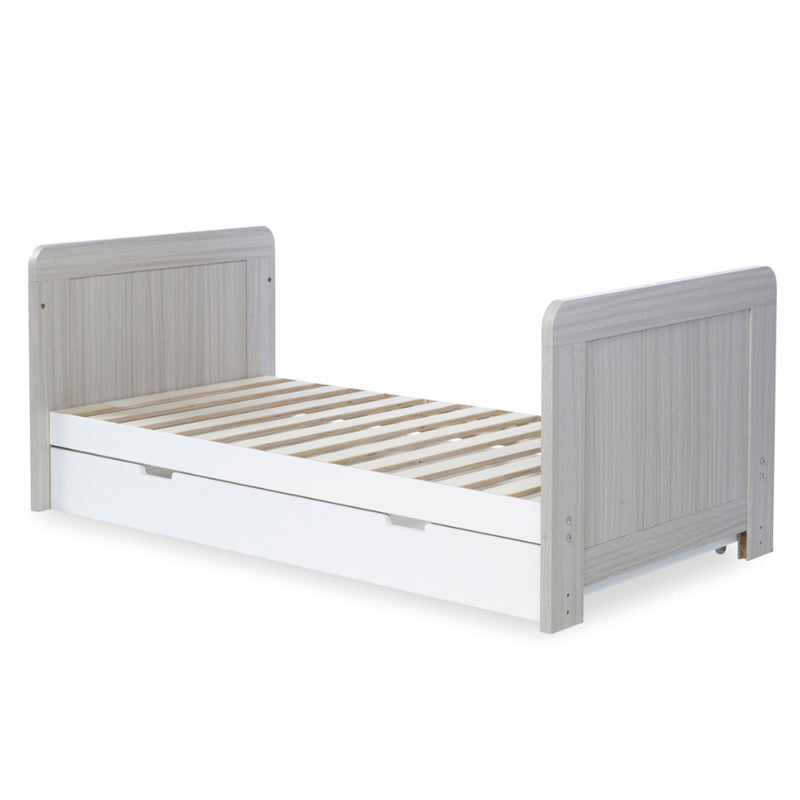 Ickle Bubba Pembrey 3 Piece Furniture Set and Under Drawer Ash Grey & White Cot Beds