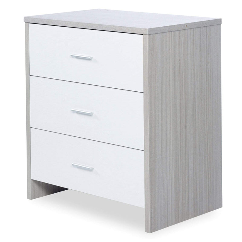 Ickle Bubba Pembrey 3 Piece Furniture Set and Under Drawer Ash Grey & White Cot Beds