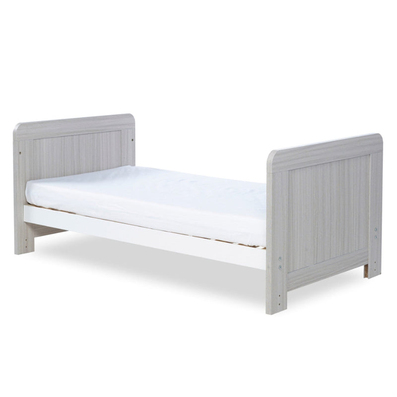 Ickle Bubba Pembrey Cot Bed Ash Grey & White Cot Beds