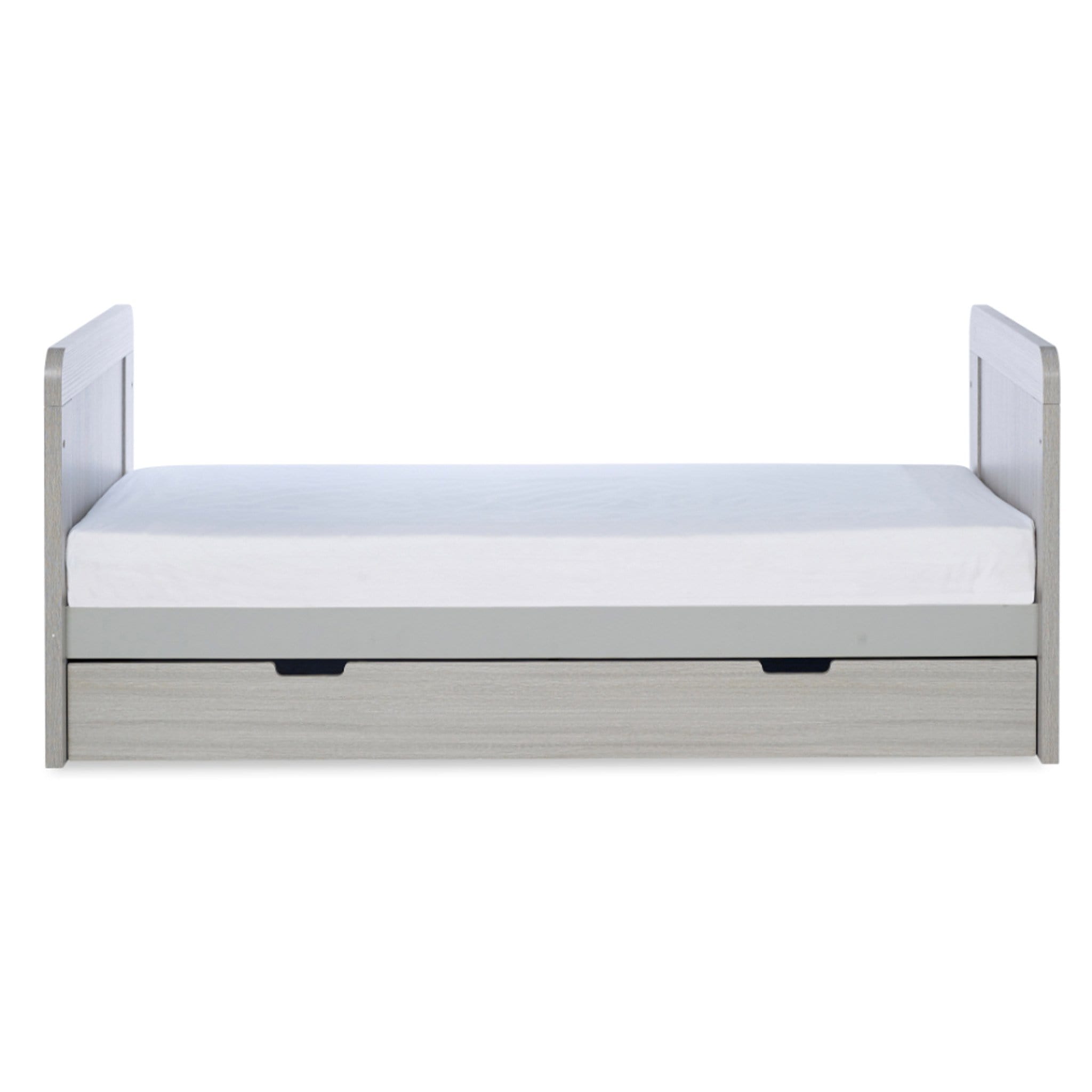 Ickle Bubba Pembrey Cot Bed, Under Drawer and Changing Unit Ash Grey Cot Beds