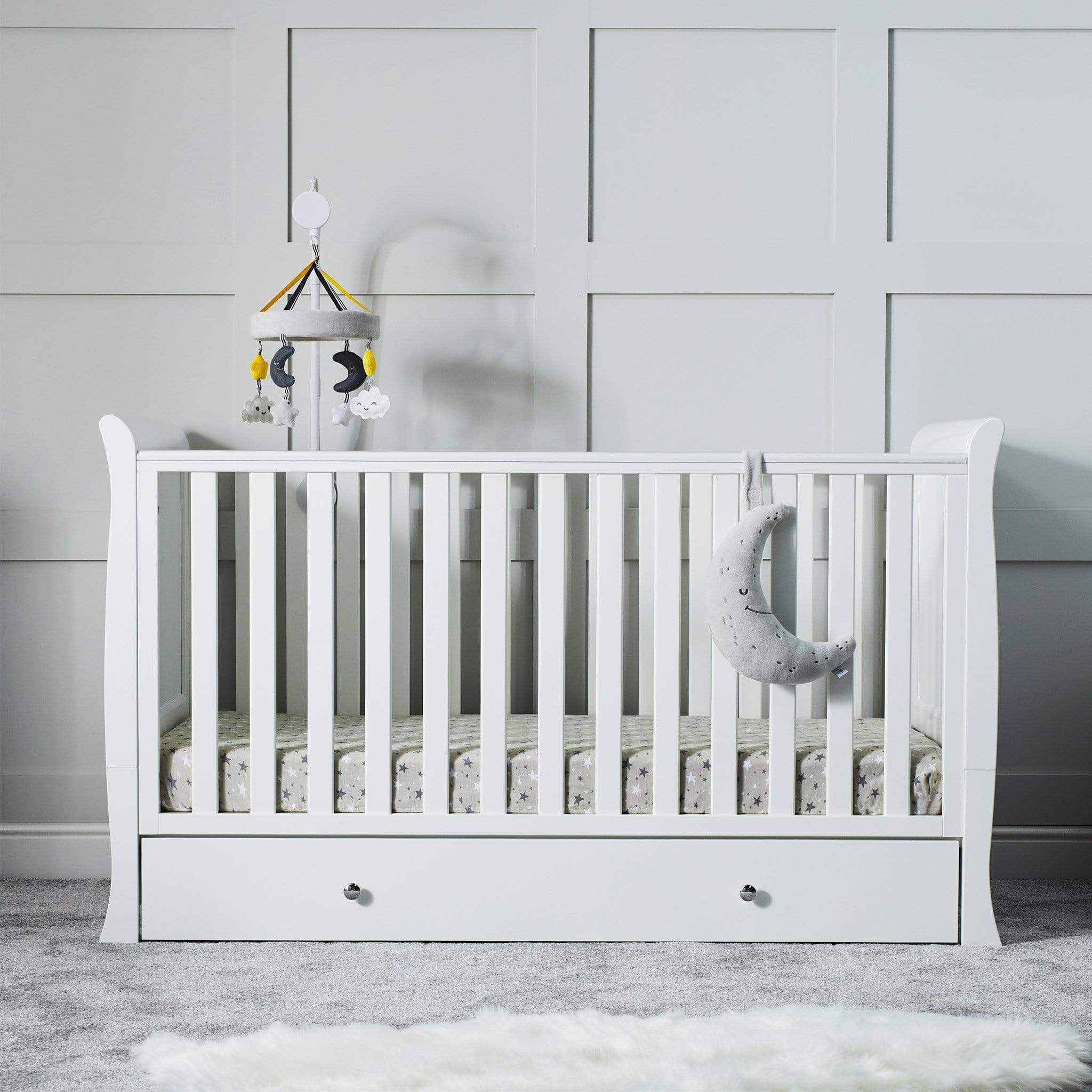 Ickle Bubba Snowdon Classic Cot Bed - White Cot Beds