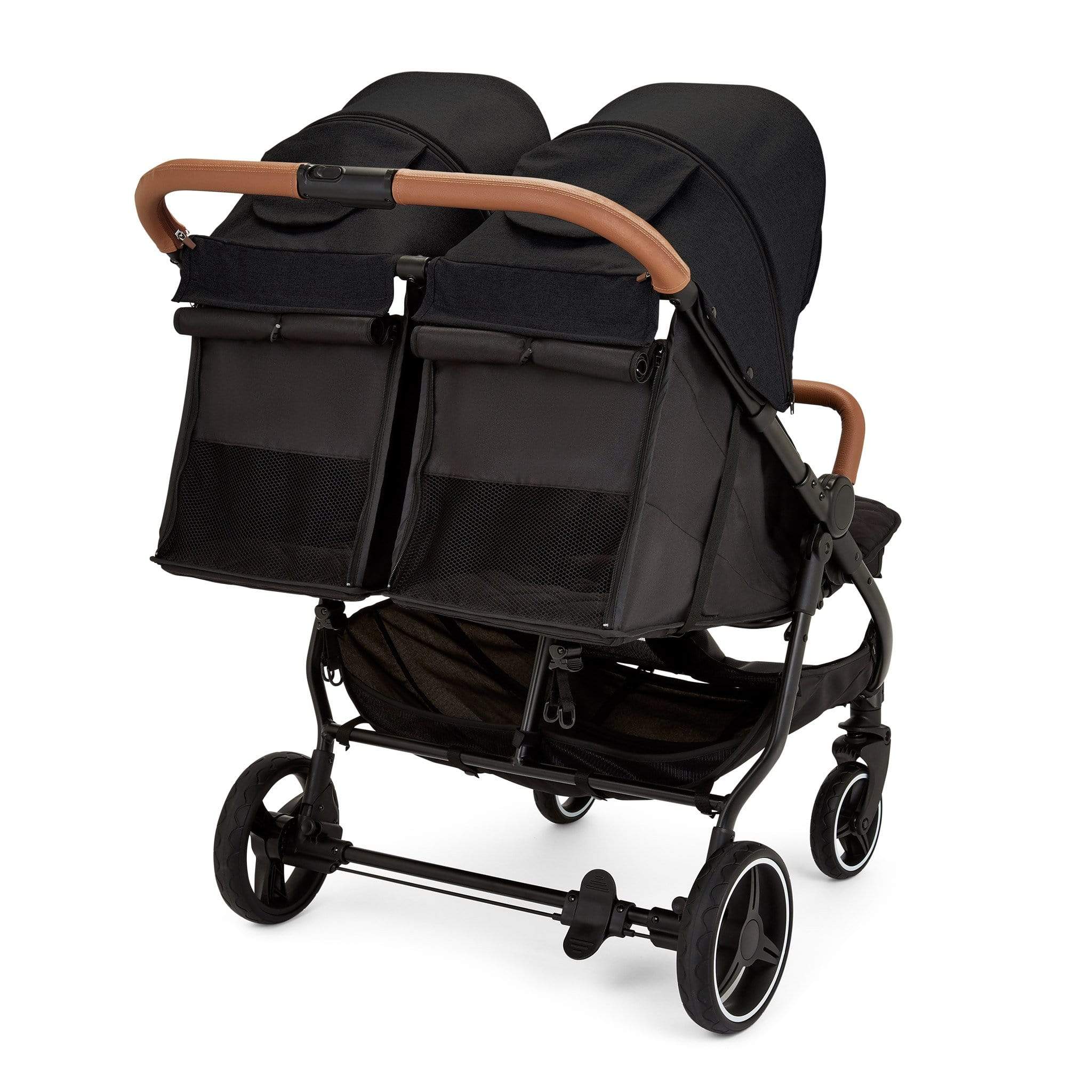 Ickle Bubba Venus Double Stroller in Black/Black/Tan