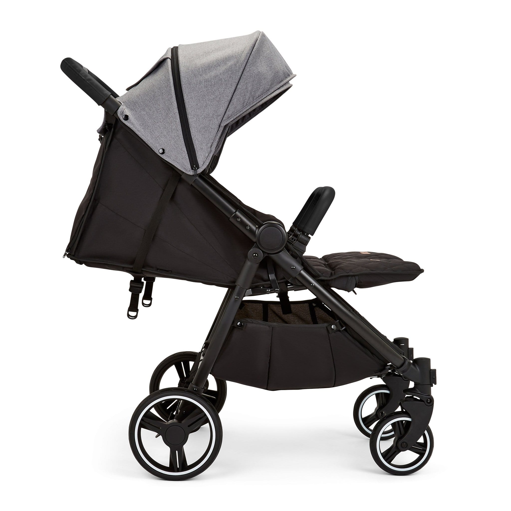 Ickle Bubba Venus Double Stroller Black/Space Grey/Black Double & Twin Prams 16-004-100-014 5060777952532