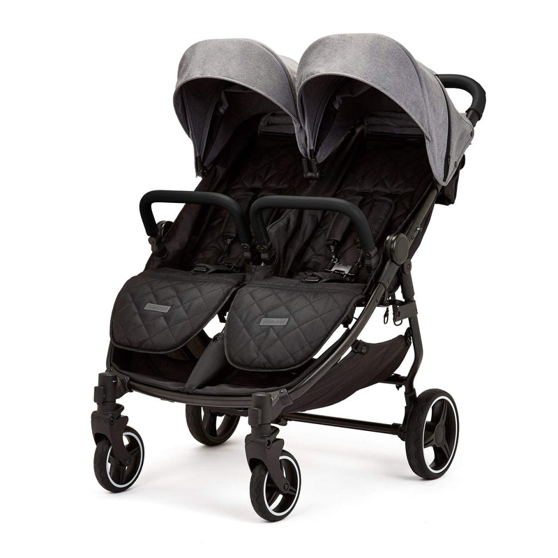 Ickle Bubba Venus Max Double Stroller Black/Space Grey/Black Double & Twin Prams 16-004-200-014 5060777952464