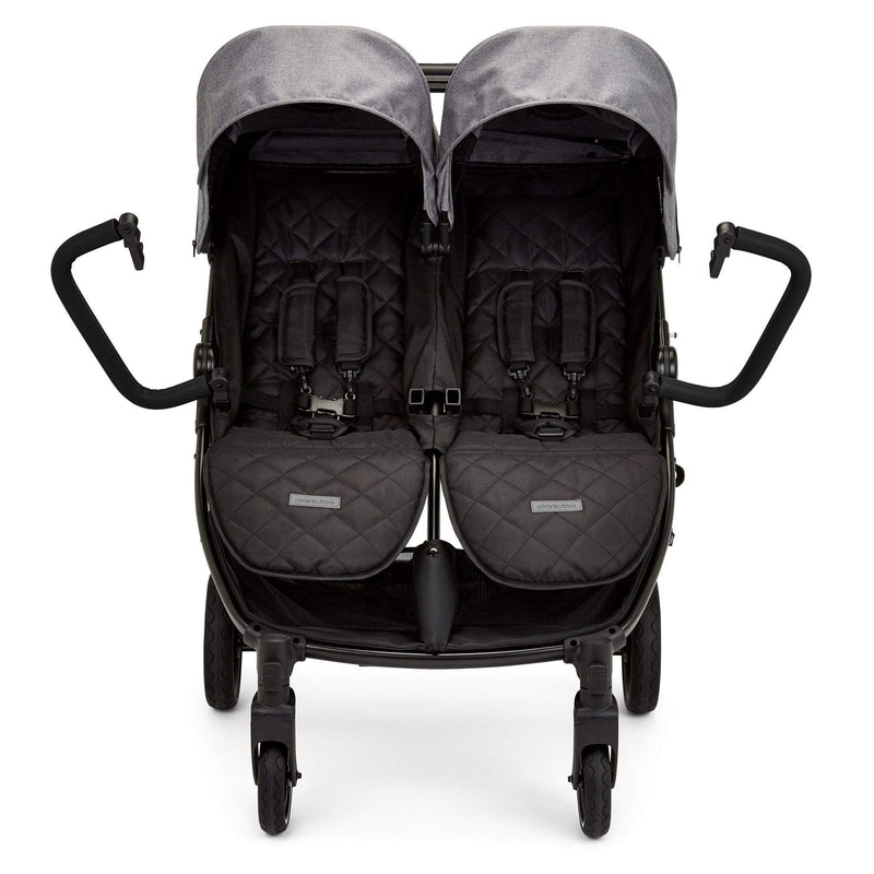 Ickle Bubba Venus Max Double Stroller Black/Space Grey/Black Double & Twin Prams 16-004-200-014 5060777952464