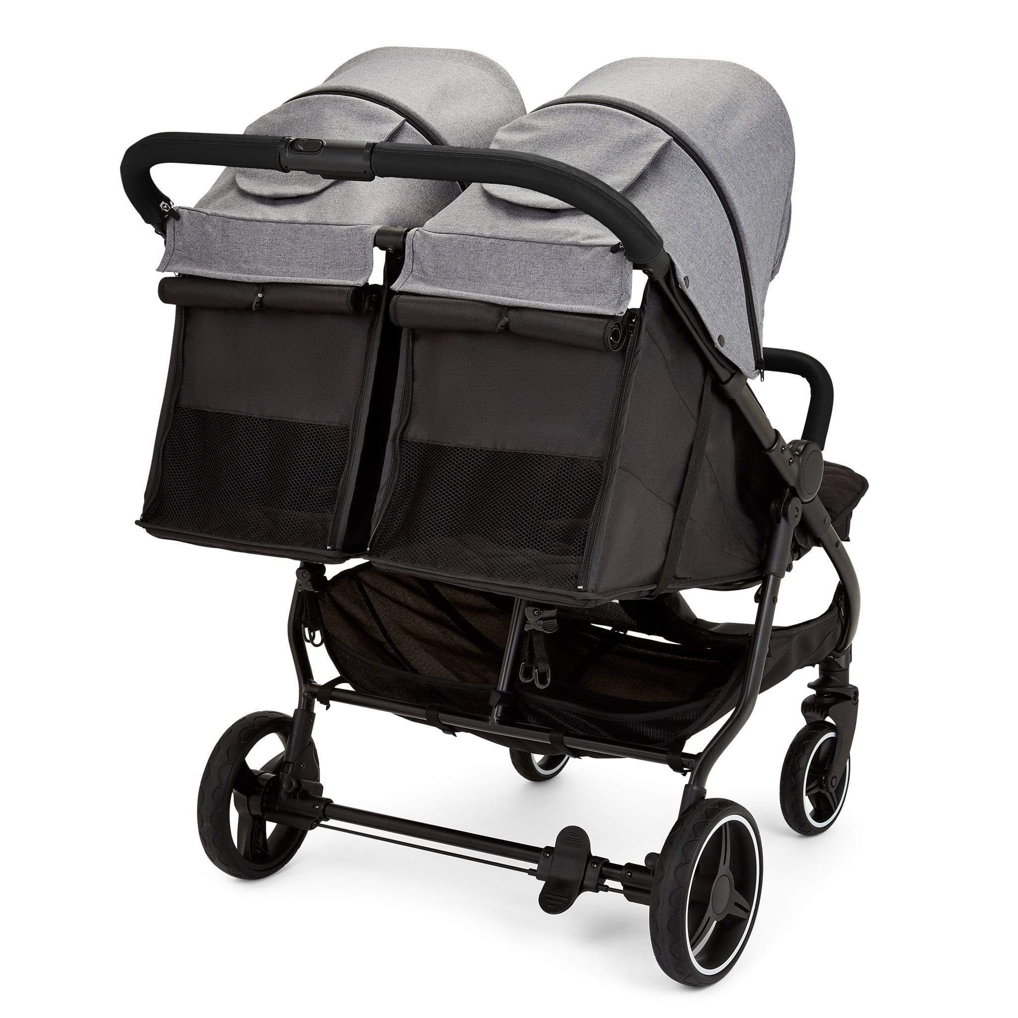 largest double stroller Ickle Bubba Venus Max Double Stroller in Black/Space Grey/Black
