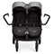 Ickle Bubba Venus Prime Double Stroller Black/Space Grey/Black Double & Twin Prams 16-004-300-014 5060777952488