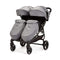 Ickle Bubba Venus Prime Double Stroller Black/Space Grey/Black Double & Twin Prams 16-004-300-014 5060777952488