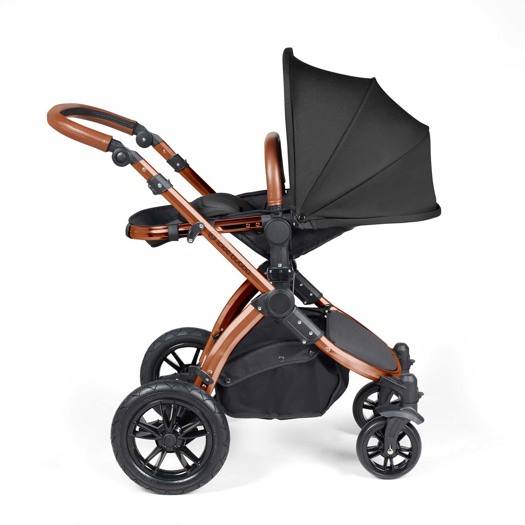 Ickle Bubba Stomp Luxe All-in-One Travel System with Isofix Base in Bronze/Midnight/Tan 10-011-300-021 5056515026603