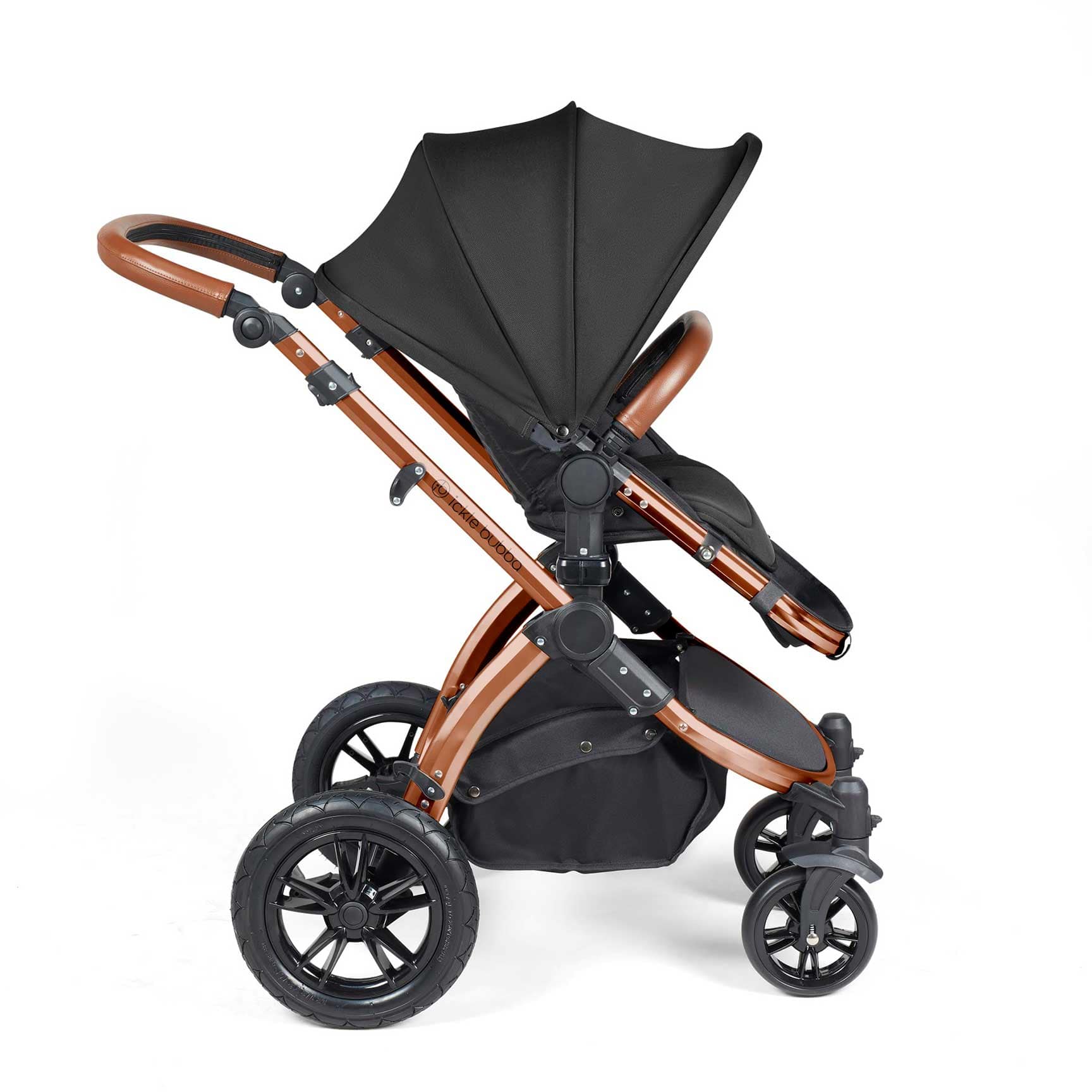 Ickle Bubba Stomp Luxe All-in-One Travel System with Isofix Base in Bronze/Midnight/Tan 10-011-300-021 5056515026603