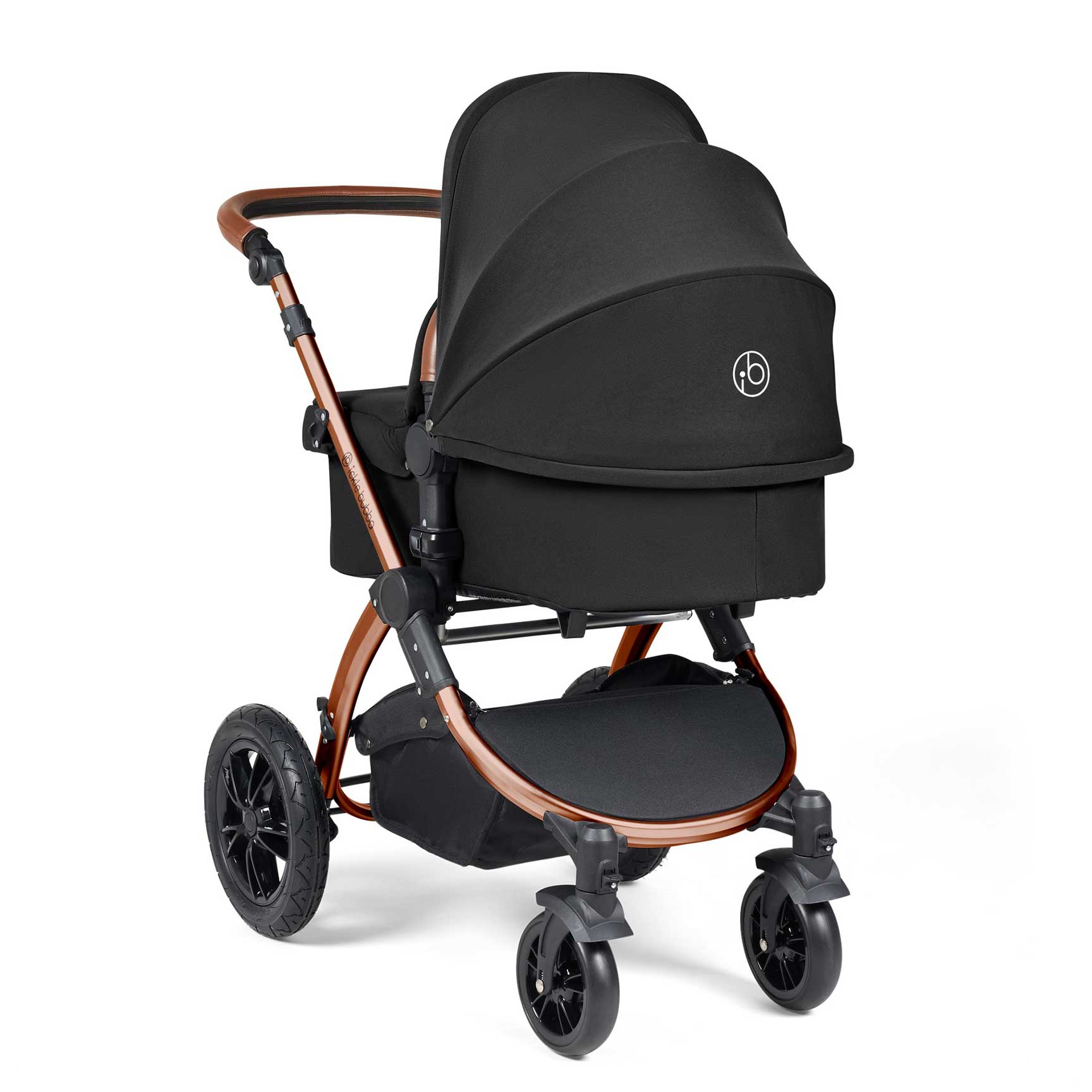 Ickle Bubba Stomp Luxe All-in-One Travel System with Isofix Base in Bronze/Midnight/Tan 10-011-300-021 5056515026603