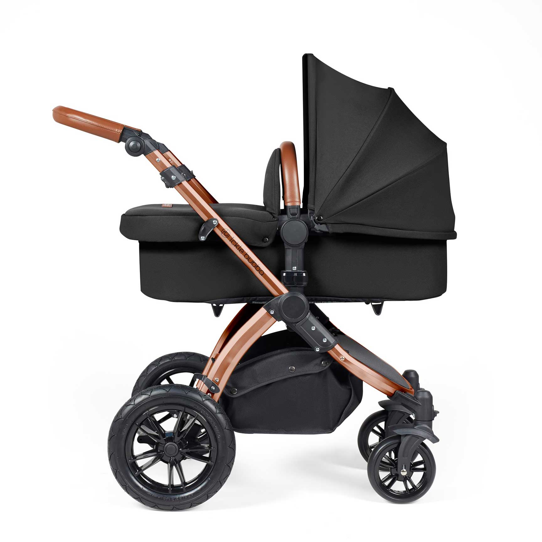 Ickle Bubba Stomp Luxe All-in-One Travel System with Isofix Base in Bronze/Midnight/Tan 10-011-300-021 5056515026603