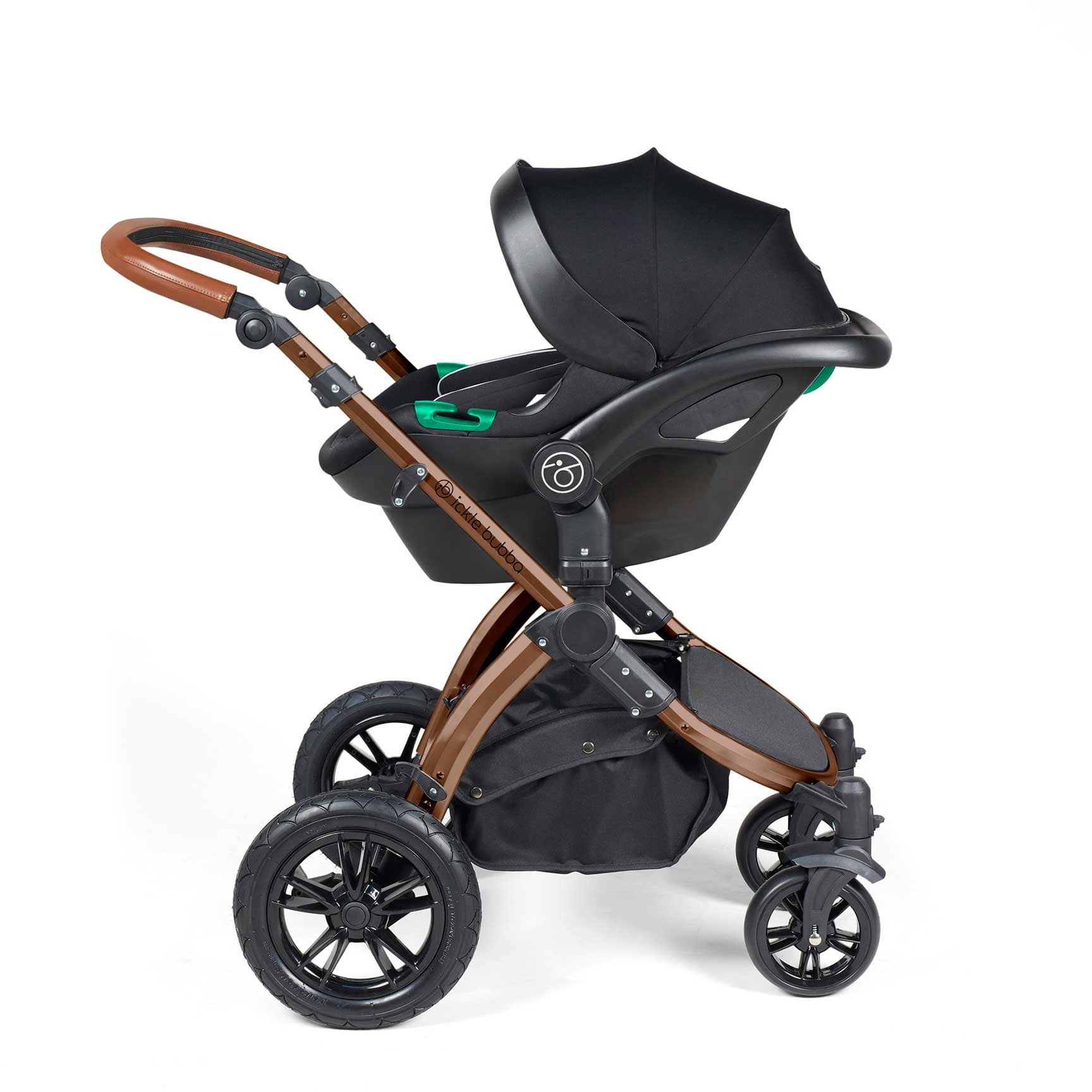 Ickle Bubba Stomp Luxe All-in-One Travel System with Isofix Base in Bronze/Midnight/Tan 10-011-300-021 5056515026603