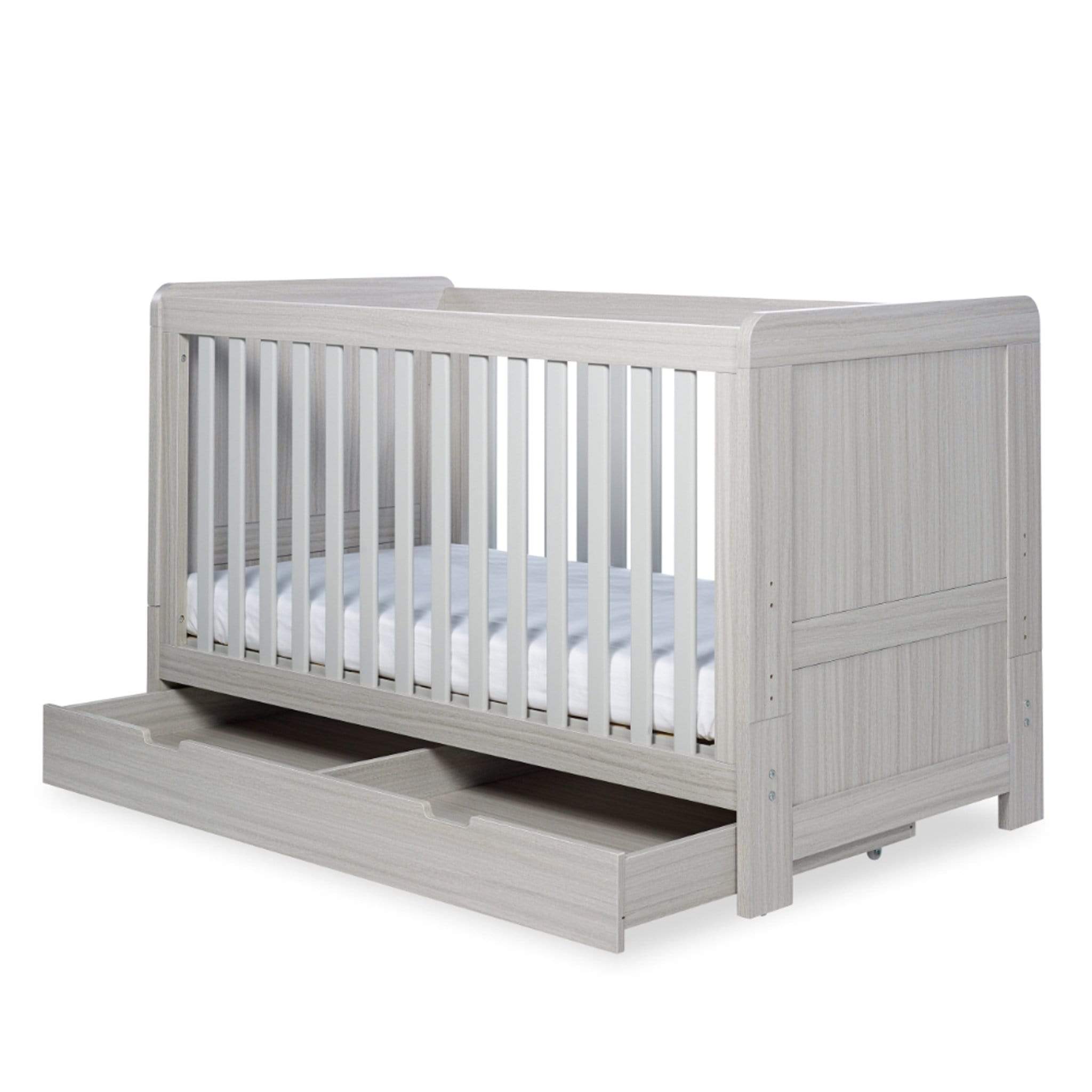 Ickle Bubba Pembrey 4 Piece Furniture Set and Under Drawer Ash Grey Nursery Room Sets