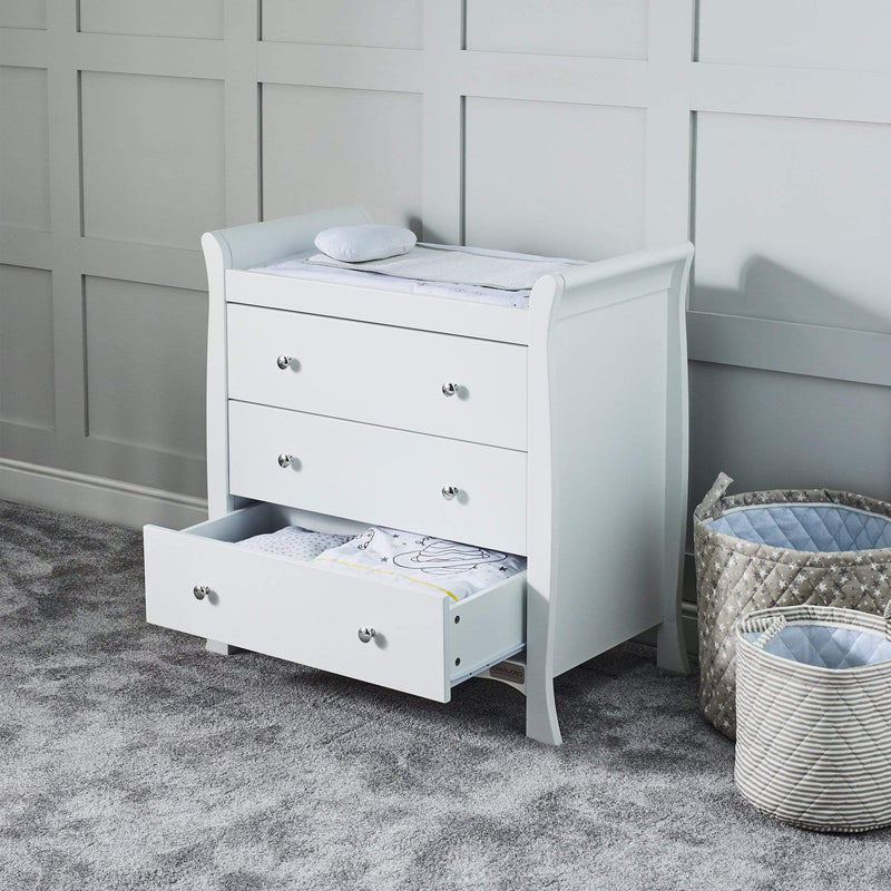 Ickle Bubba Snowdon 4 in 1 Mini 2 Piece Furniture Set - White Nursery Room Sets