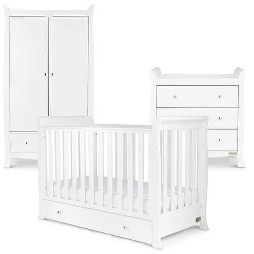 Ickle Bubba Snowdon 4 in 1 Mini 3 Piece Furniture Set - White Nursery Room Sets