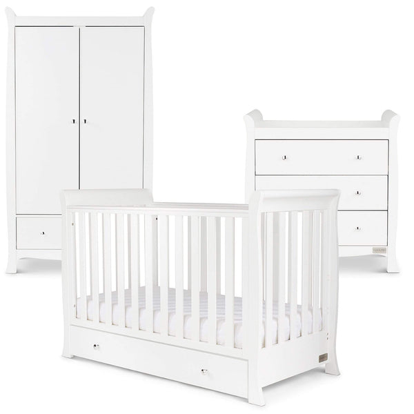 Ickle Bubba Snowdon 4 in 1 Mini 3 Piece Furniture Set - White Nursery Room Sets
