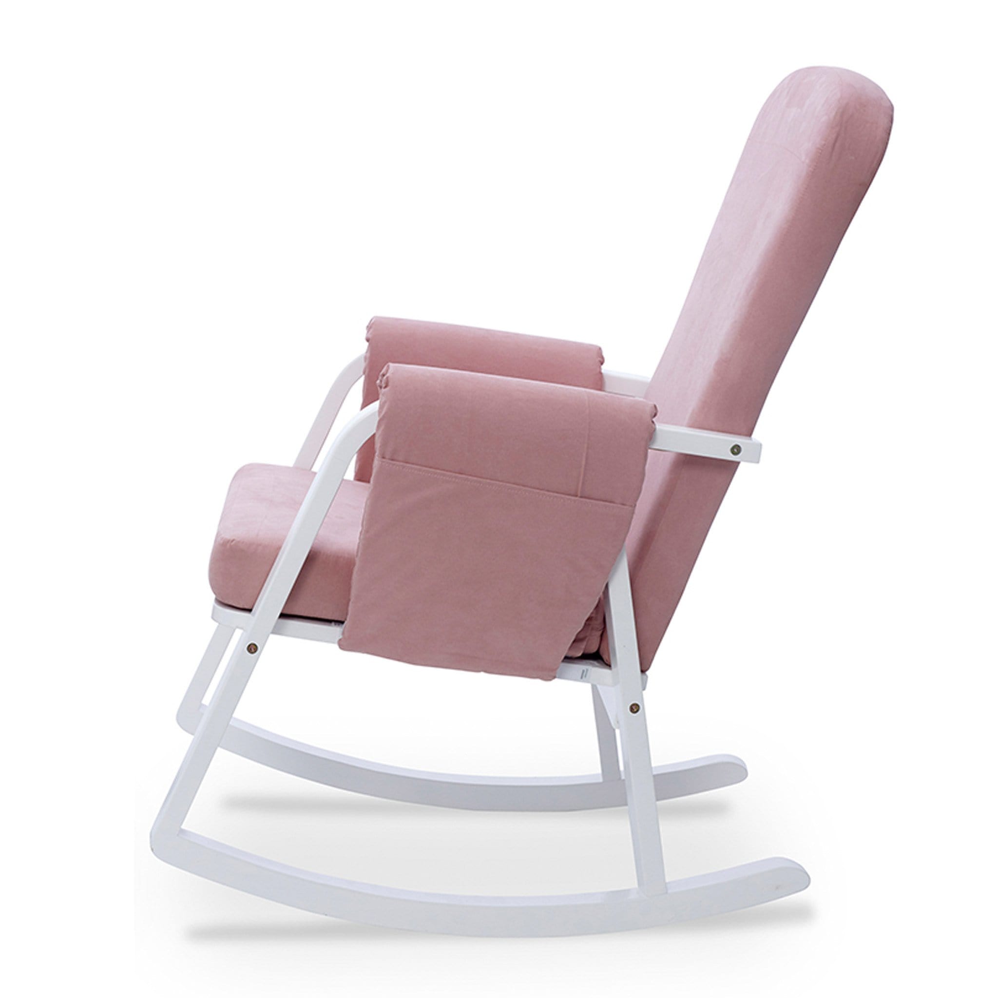 Ickle Bubba Dursley Rocking Chair and Stool Blush Pink Nursing Chairs 48-005-000-841 5060738074334