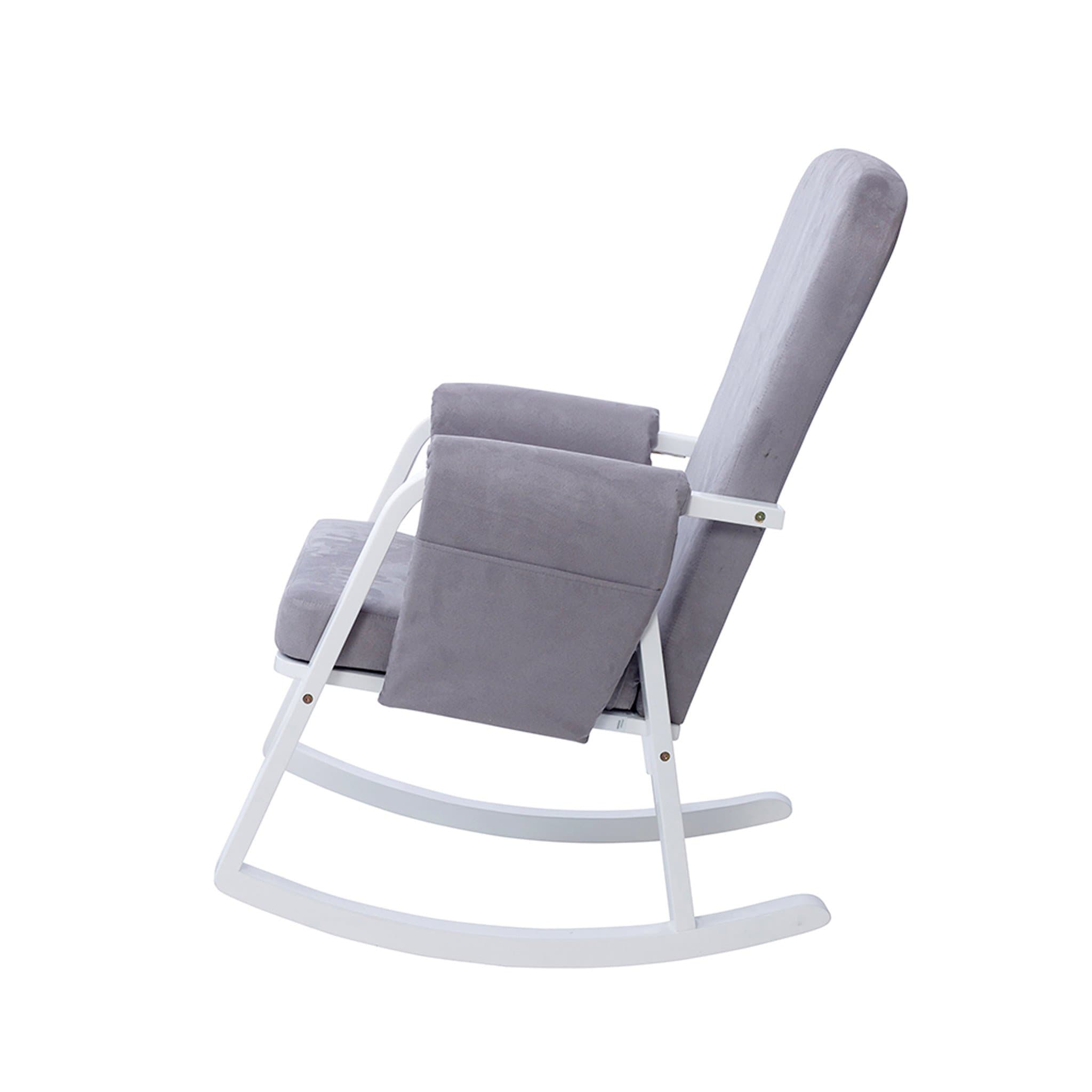 Ickle Bubba Dursley Rocking Chair and Stool Pearl Grey Nursing Chairs 48-005-000-840 5060738074327