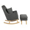 Ickle Bubba Eden Deluxe Nursery Chair and Stool in Charcoal Grey Nursing Chairs 48-008-000-844 5056515004212