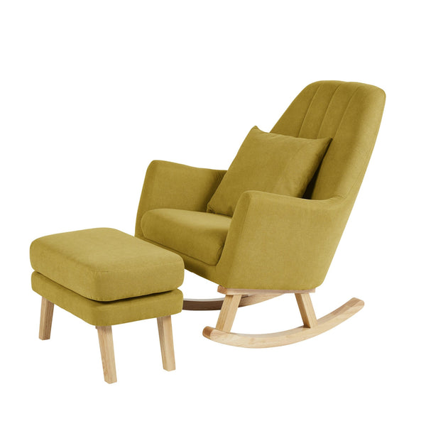 Ickle Bubba Eden Deluxe Nursery Chair and Stool in Ochre Nursing Chairs 48-008-000-845 5056515004229
