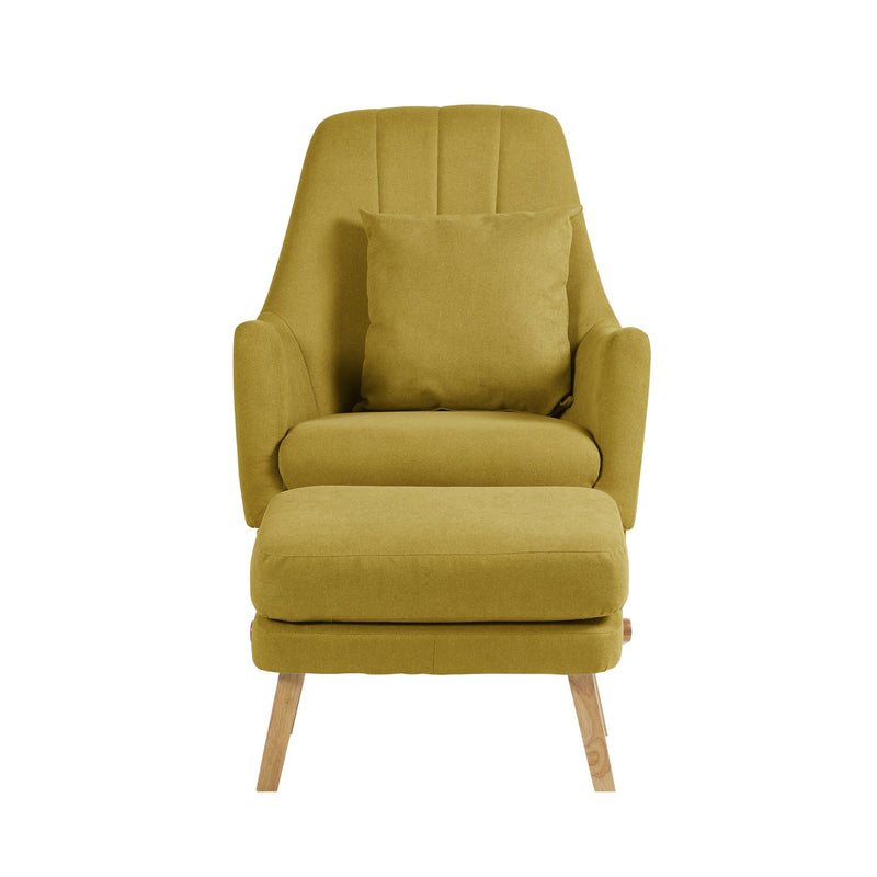 Ickle Bubba Eden Deluxe Nursery Chair and Stool in Ochre Nursing Chairs 48-008-000-845 5056515004229