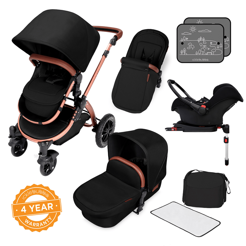 Ickle Bubba Stomp V4 Galaxy Travel System with ISOFIX Base Bronze/Midnight Pushchairs & Buggies 10-004-200-021 0700355998907