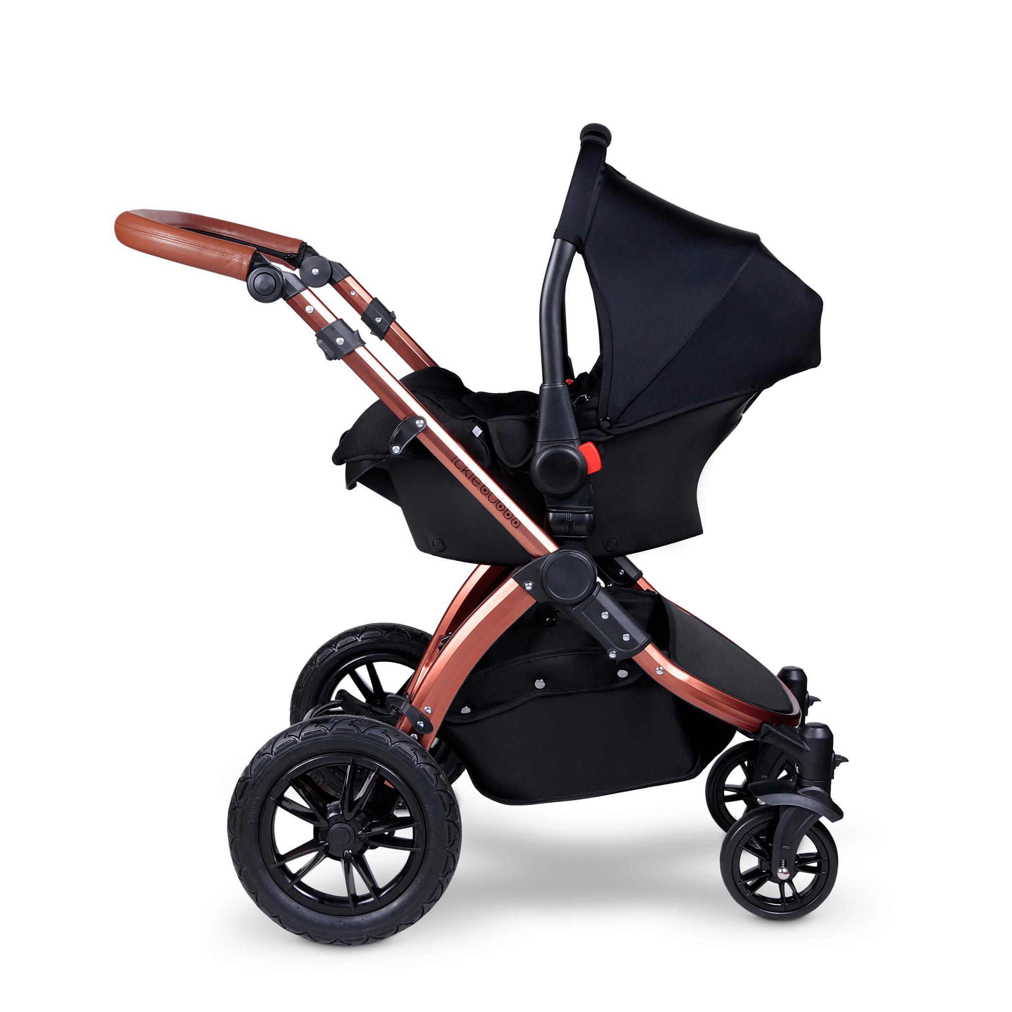 Ickle Bubba Stomp V4 Galaxy Travel System with ISOFIX Base Bronze/Midn