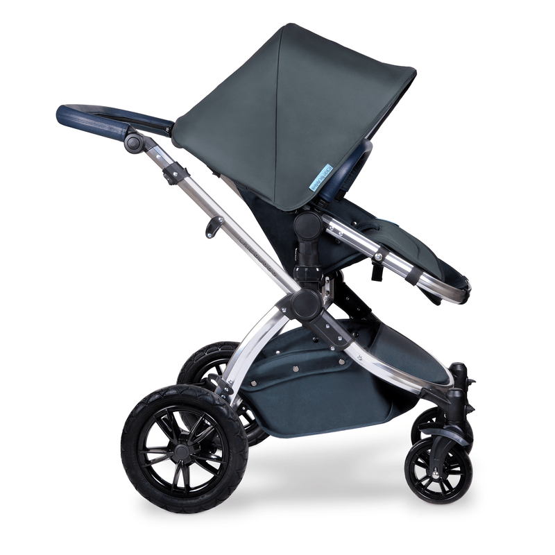 Ickle Bubba Stomp V4 Galaxy Travel System with ISOFIX Base Chrome/Blueberry Pushchairs & Buggies 10-004-200-025 0700355998761
