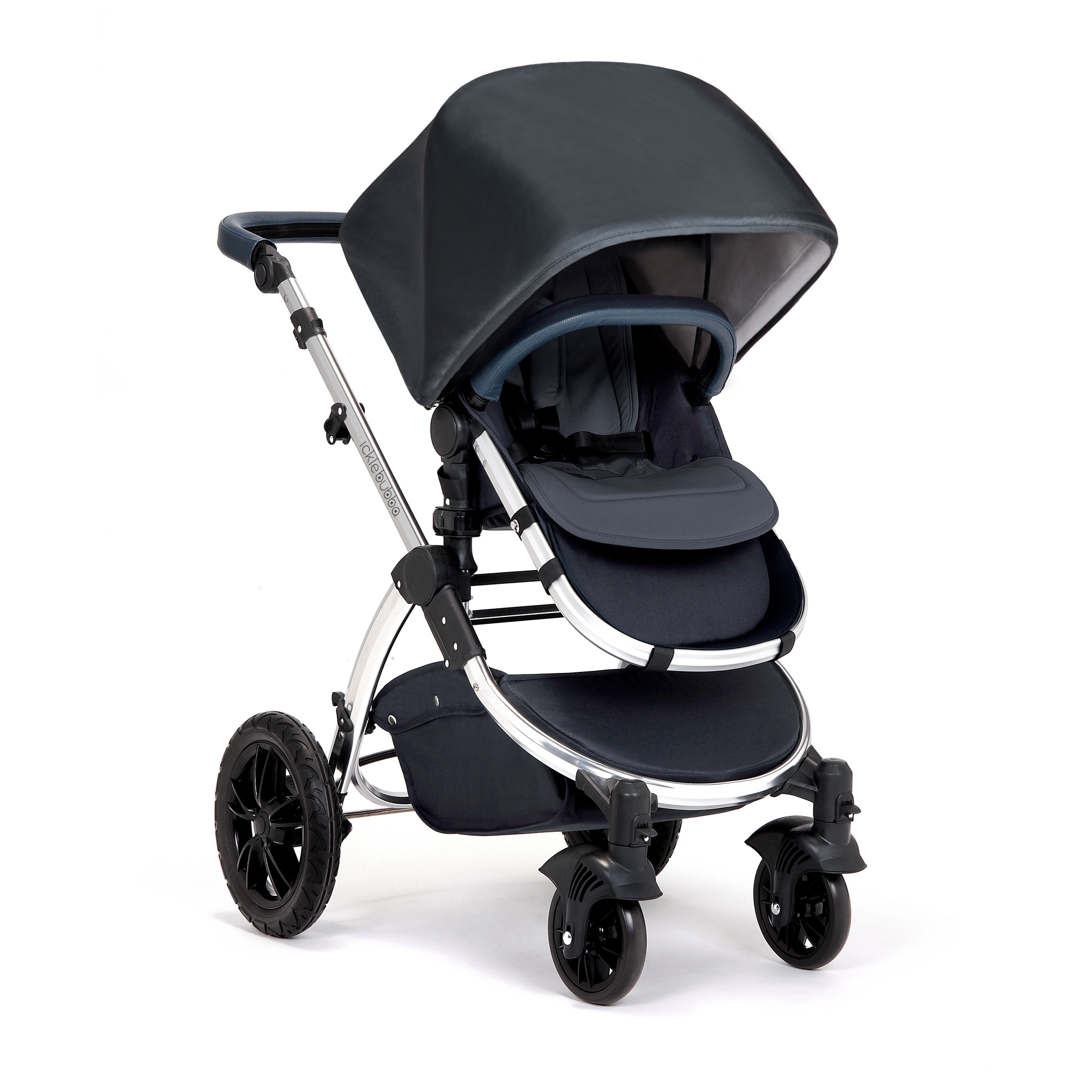 Ickle Bubba Stomp V4 Galaxy Travel System with ISOFIX Base Chrome/Blueberry Pushchairs & Buggies 10-004-200-025 0700355998761