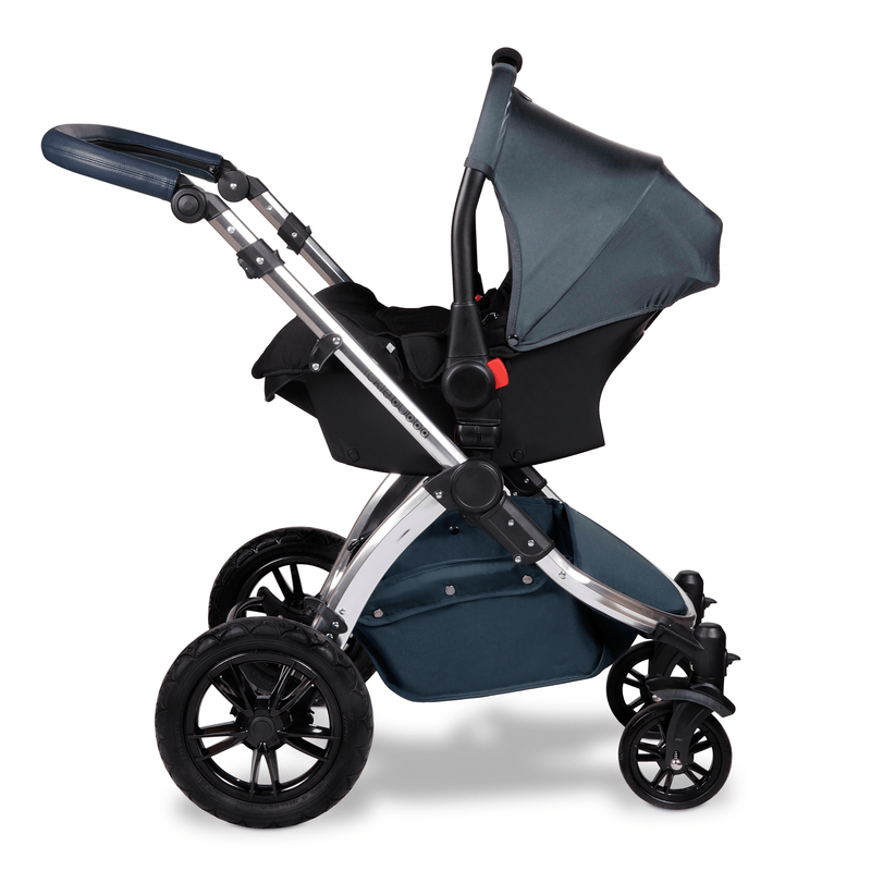 Ickle Bubba Stomp V4 Galaxy Travel System with ISOFIX Base Chrome/Blueberry Pushchairs & Buggies 10-004-200-025 0700355998761