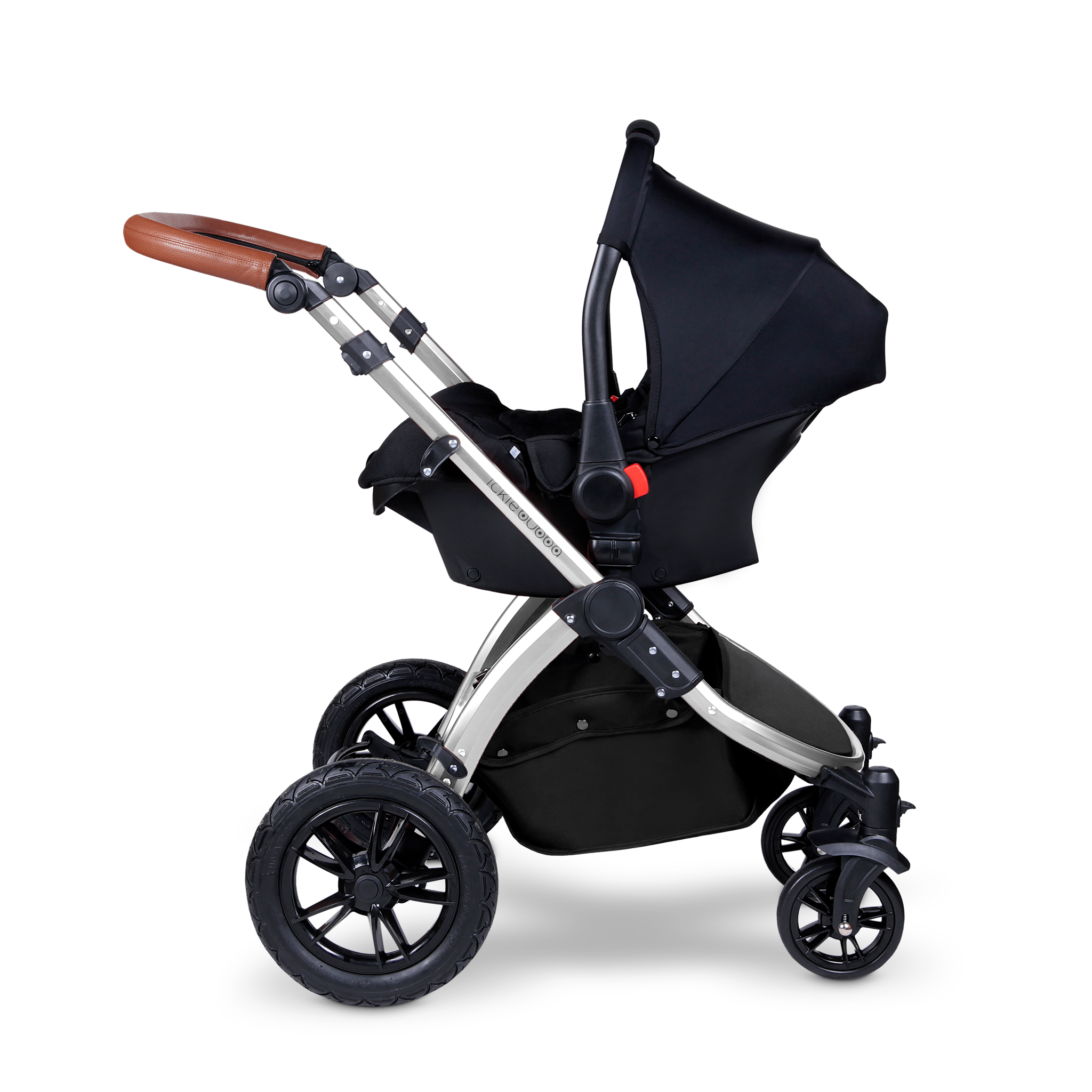 Ickle Bubba Stomp V4 Galaxy Travel System with ISOFIX Base Chrome/Midn