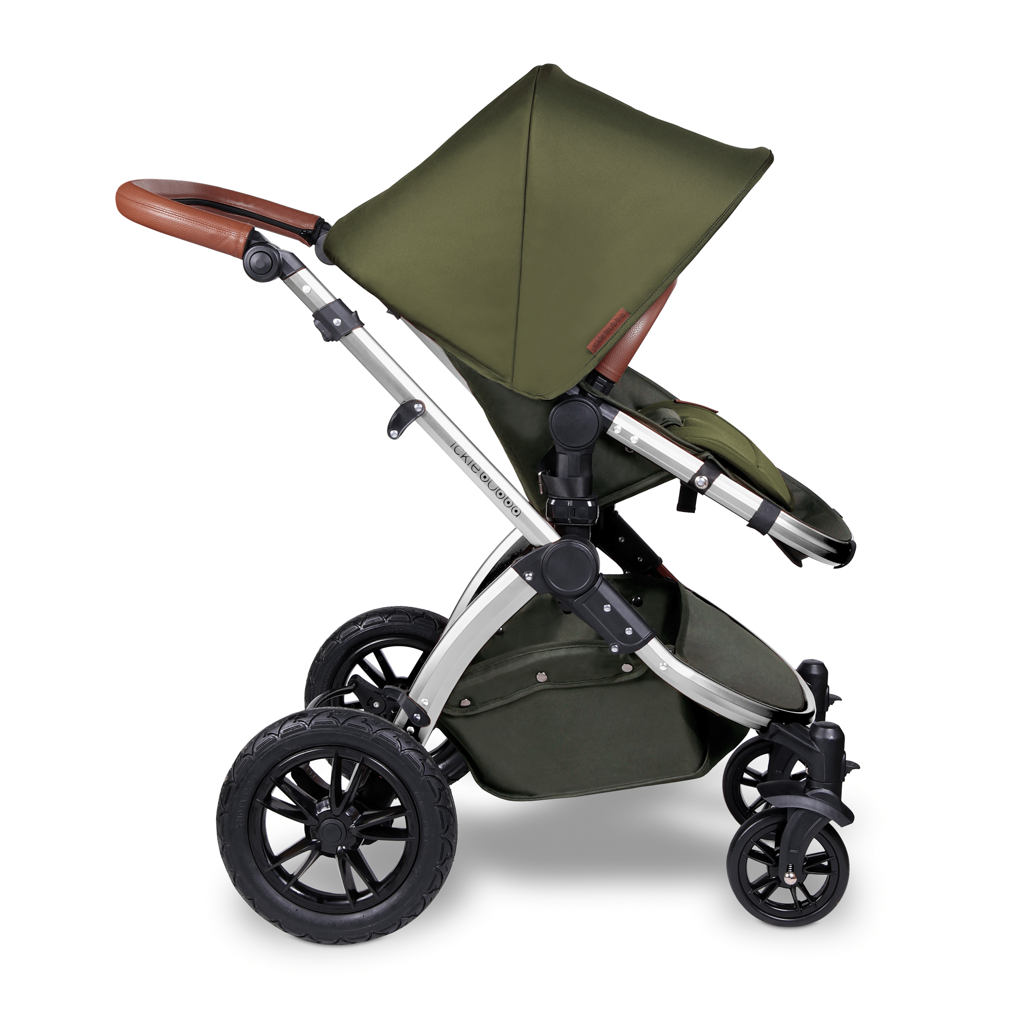Ickle Bubba Stomp V4 Galaxy Travel System with ISOFIX Base Chrome Wood