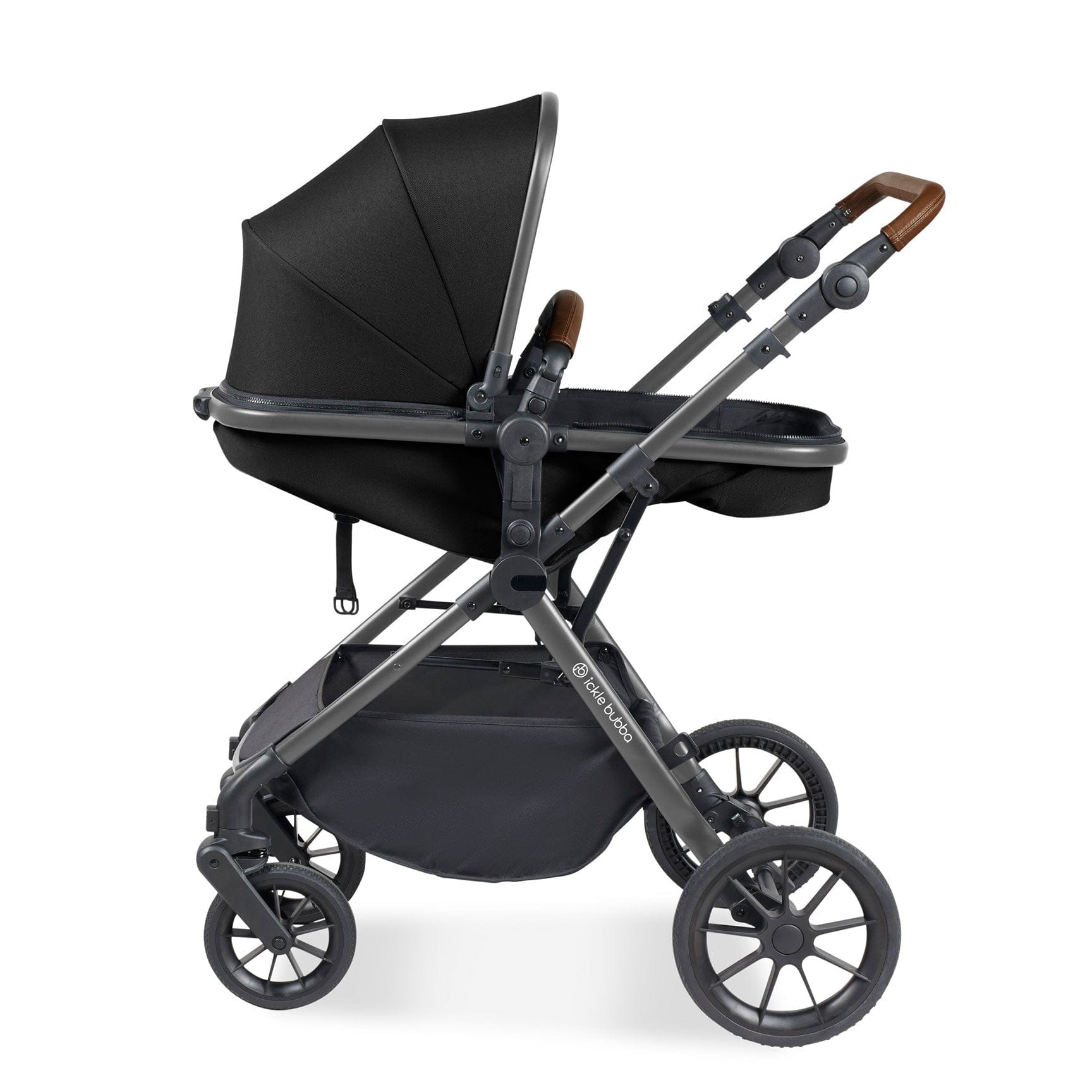 Ickle Bubba Cosmo All-in-One I-Size Travel System with Isofix Base in Black/Gun Metal Travel Systems 10-007-300-135 5056515025835
