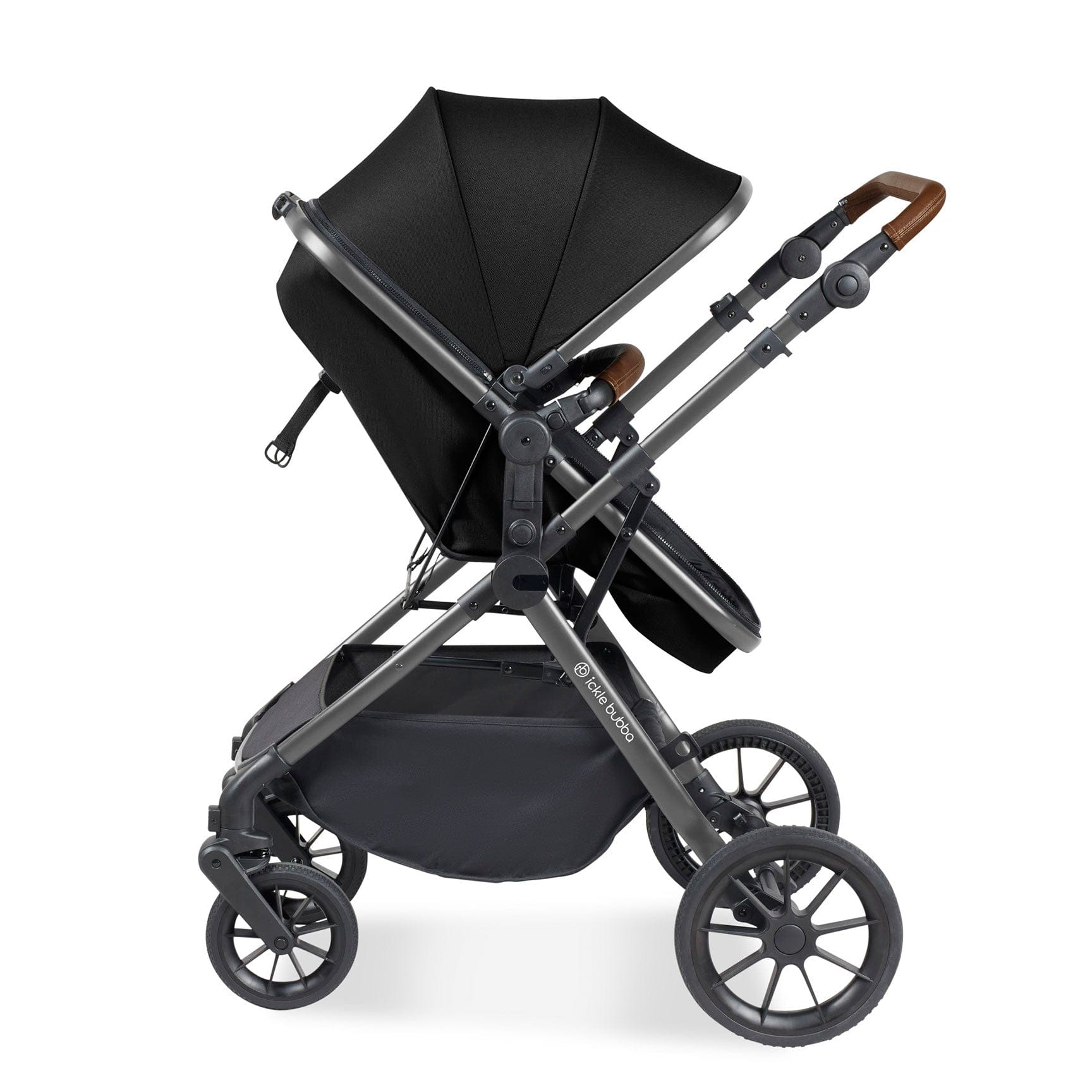 Ickle Bubba Cosmo All-in-One I-Size Travel System with Isofix Base in Black/Gun Metal Travel Systems 10-007-300-135 5056515025835