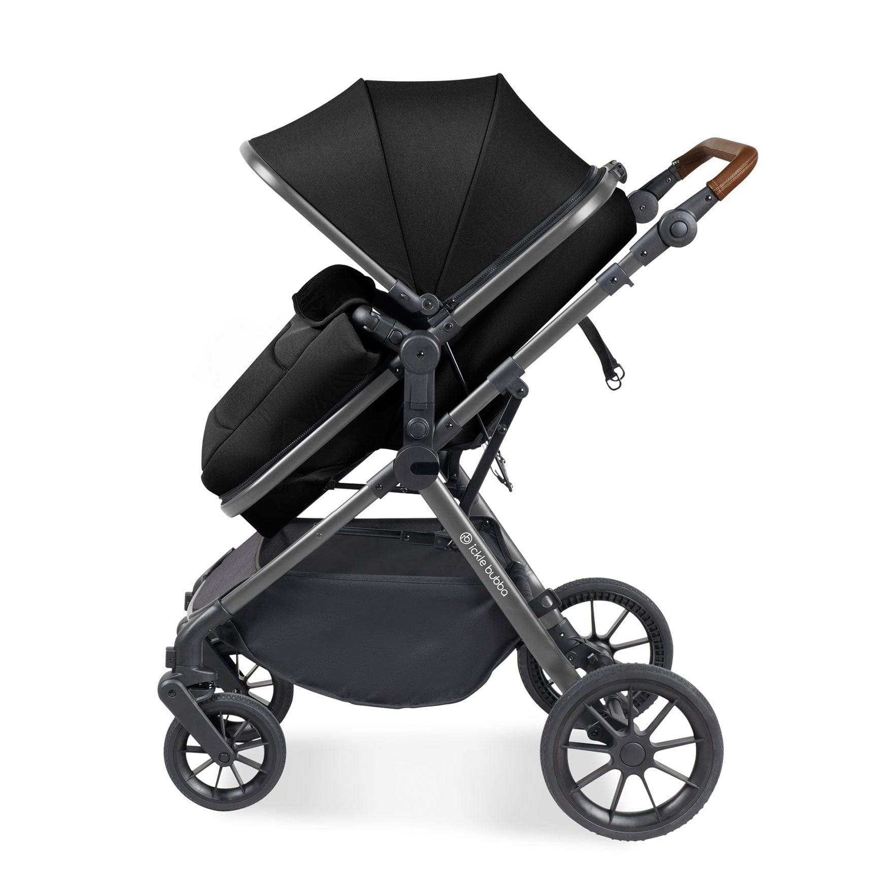 Ickle Bubba Cosmo All-in-One I-Size Travel System with Isofix Base in Black/Gun Metal Travel Systems 10-007-300-135 5056515025835