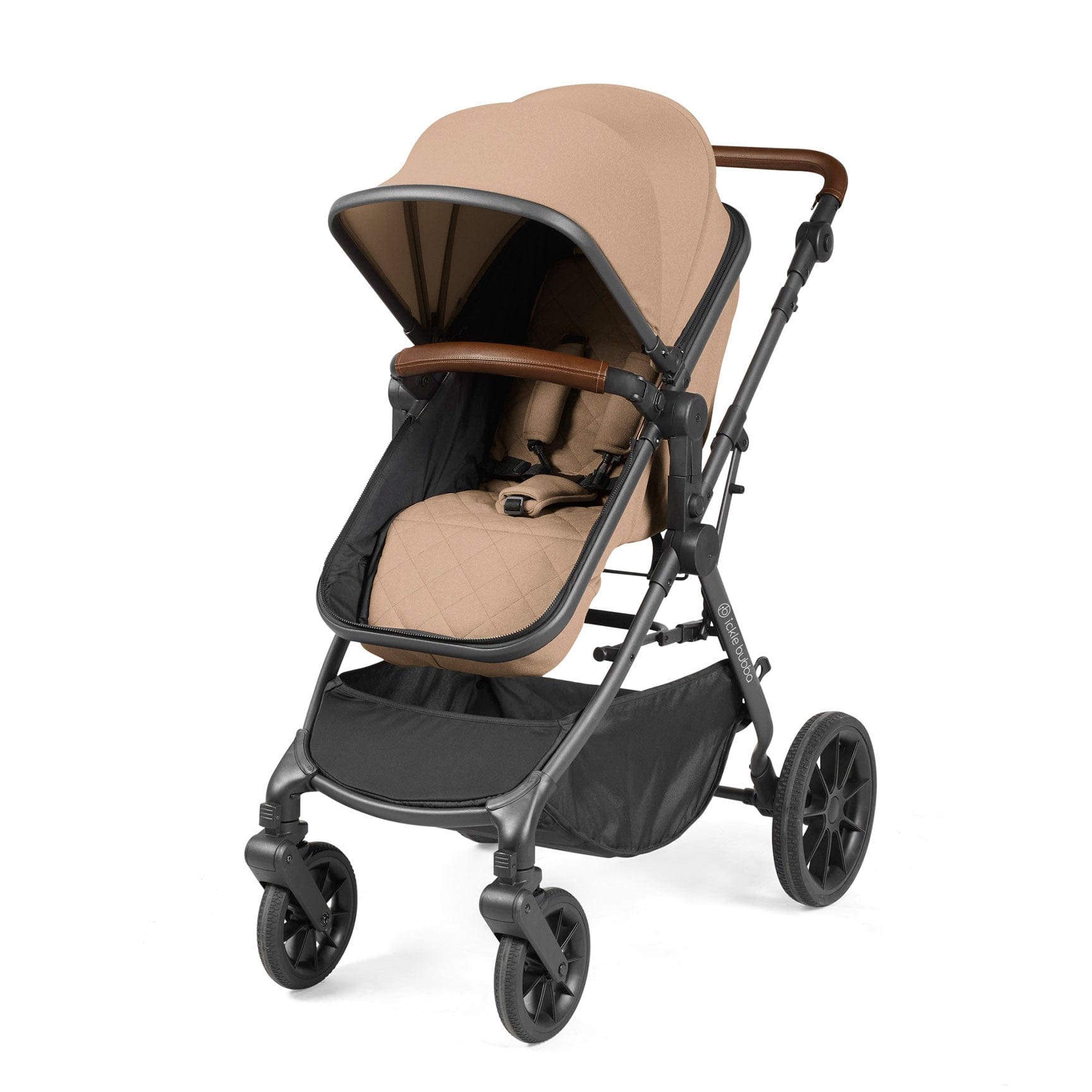 Ickle Bubba Cosmo All-in-One I-Size Travel System with Isofix Base in Desert/Gun Metal Travel Systems 10-007-300-136 5056515025859