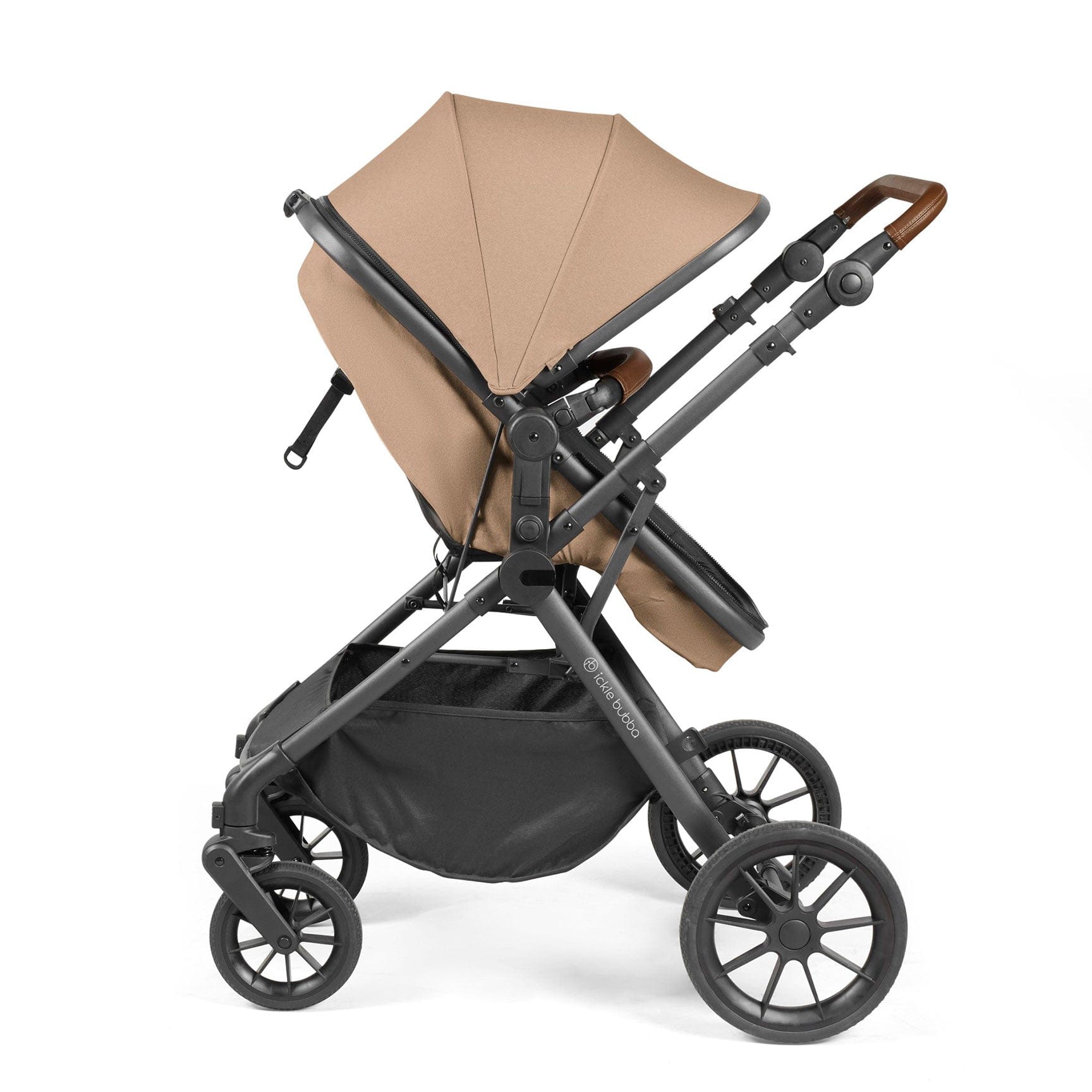 Ickle Bubba Cosmo All-in-One I-Size Travel System with Isofix Base in Desert/Gun Metal Travel Systems 10-007-300-136 5056515025859