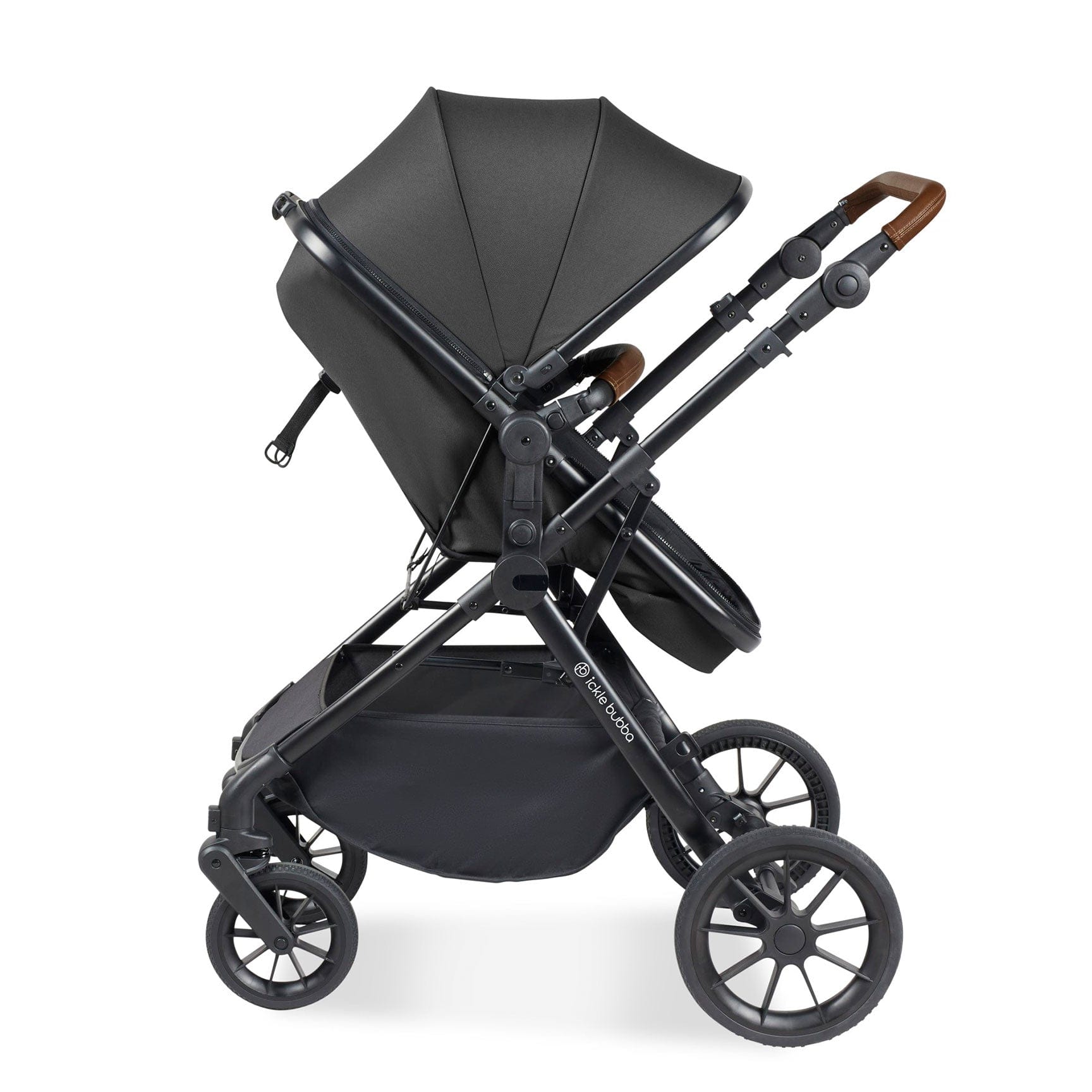 Ickle Bubba Ickle Bubba Cosmo 2 in 1 Plus Carrycot & Pushchair in Black/Graphite Grey Travel Systems 10-007-001-007 5056515025620
