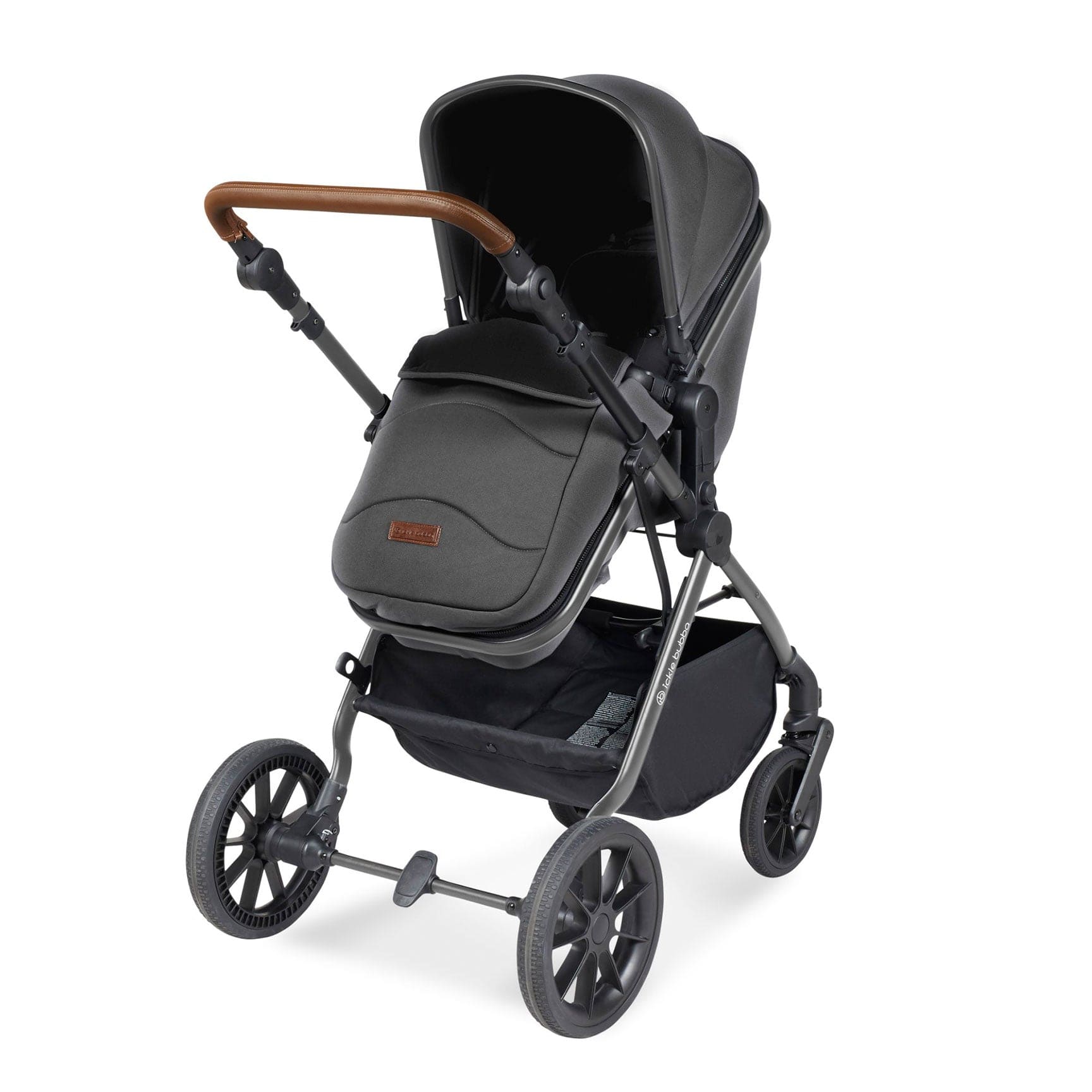 Ickle Bubba Ickle Bubba Cosmo 2 in 1 Plus Carrycot & Pushchair in Black/Graphite Grey Travel Systems 10-007-001-007 5056515025620