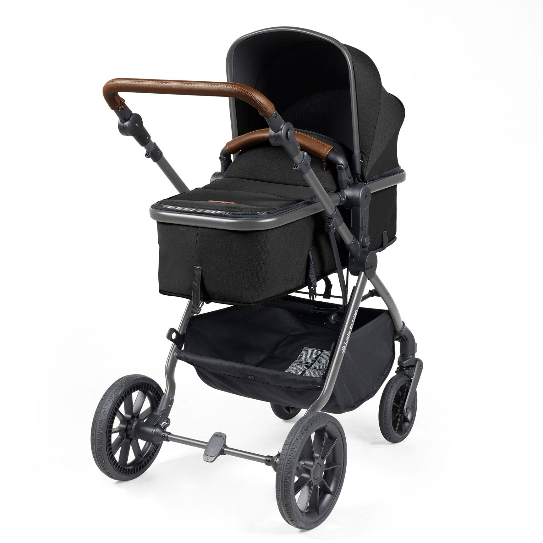 Ickle Bubba Ickle Bubba Cosmo 2 in 1 Plus Carrycot & Pushchair in Gunmetal/Black Travel Systems