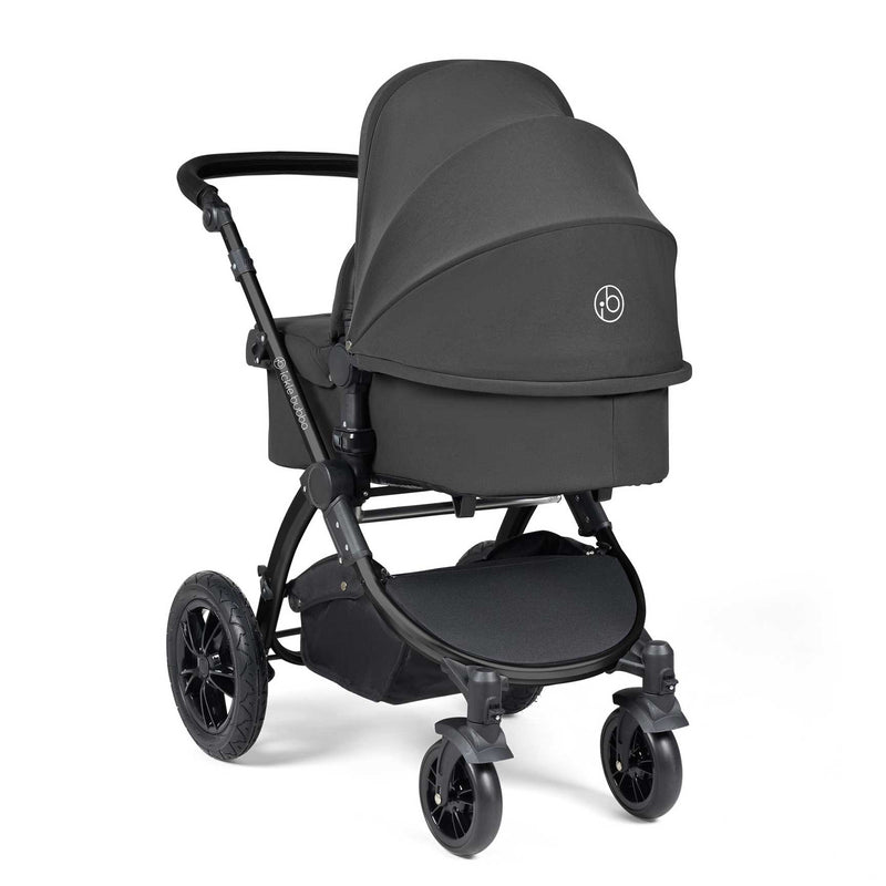 Ickle Bubba Stomp Luxe 2-in-1 Plus Pushchair & Carrycot in Black/Charcoal Grey/Black Travel Systems 10-003-001-206 5056515026214