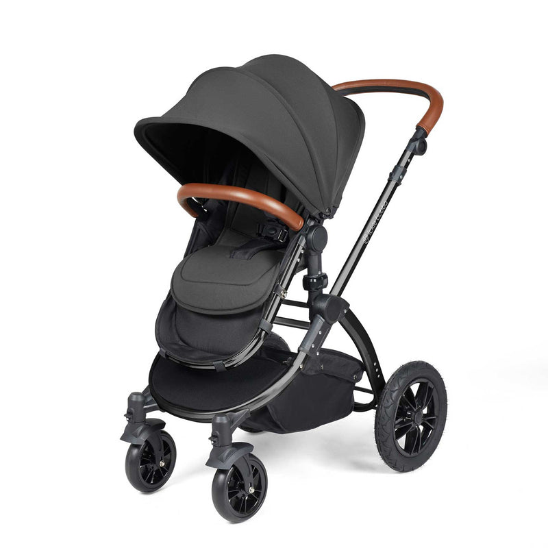 Ickle Bubba Stomp Luxe 2-in-1 Plus Pushchair & Carrycot in Black/Charcoal Grey/Tan Travel Systems 10-003-001-207 5056515026207