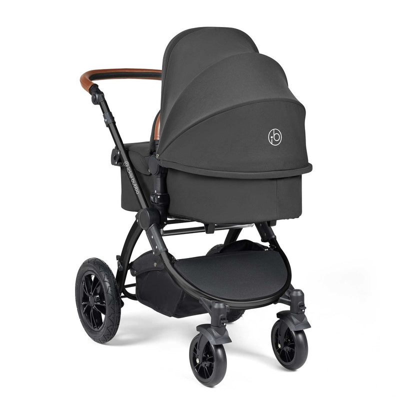 Ickle Bubba Stomp Luxe 2-in-1 Plus Pushchair & Carrycot in Black/Charcoal Grey/Tan Travel Systems 10-003-001-207 5056515026207