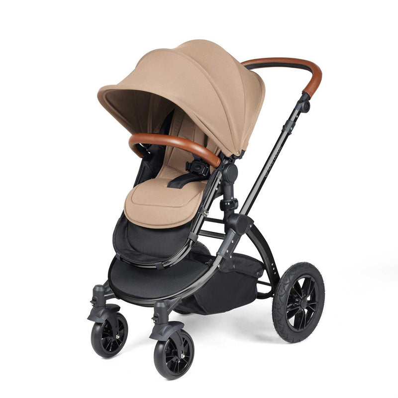 Ickle Bubba Stomp Luxe 2-in-1 Plus Pushchair & Carrycot in Black/Desert/Tan Travel Systems 10-003-001-209 5056515026245