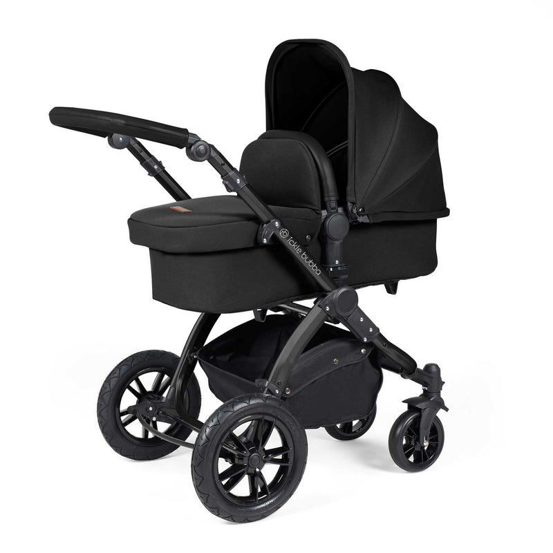 Ickle Bubba Stomp Luxe 2-in-1 Plus Pushchair & Carrycot in Black/Midnight/Black Travel Systems 10-003-001-202 5056515026191