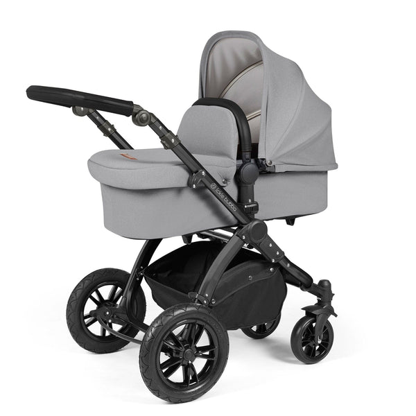 Ickle Bubba Stomp Luxe 2-in-1 Plus Pushchair & Carrycot in Black/Pearl Grey/Black Travel Systems 10-003-001-210 5056515026238