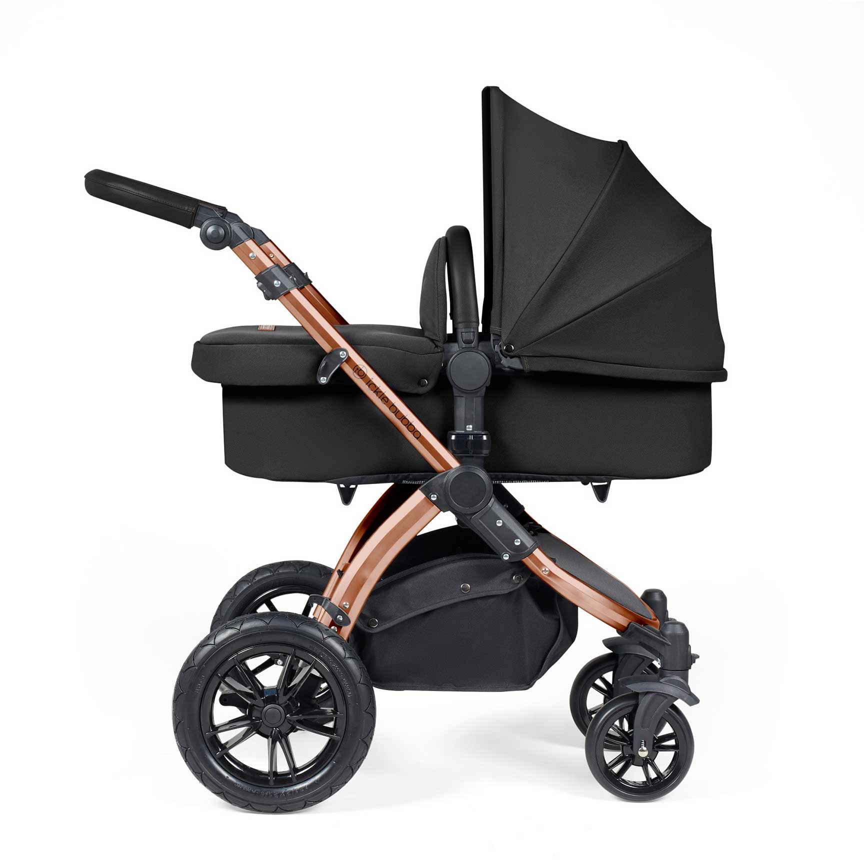 Ickle Bubba Stomp Luxe 2-in-1 Plus Pushchair & Carrycot in Bronze/Midnight/Black Travel Systems 10-003-001-139 5056515026375