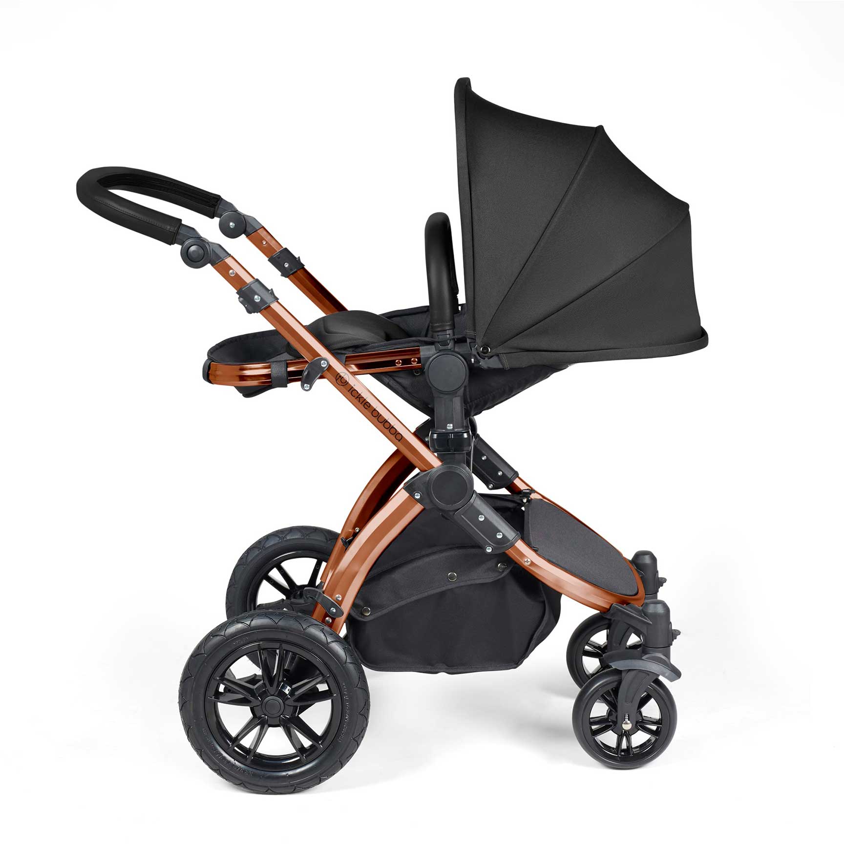 Ickle Bubba Stomp Luxe 2-in-1 Plus Pushchair & Carrycot in Bronze/Midnight/Black Travel Systems 10-003-001-139 5056515026375
